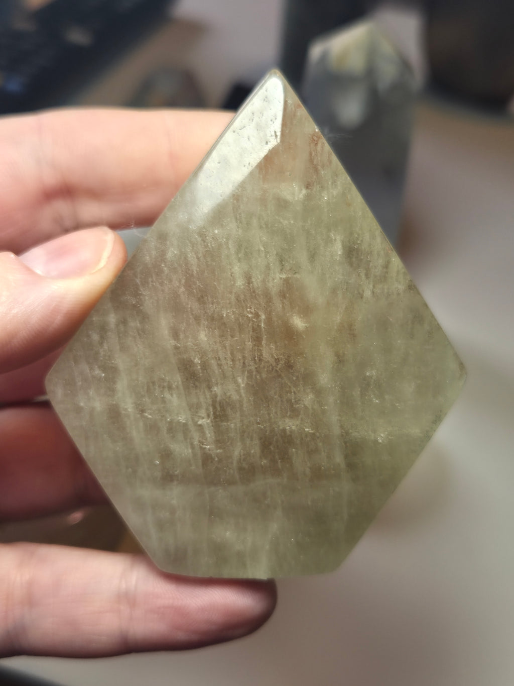 Smokey quartz crystal diamond  freeform