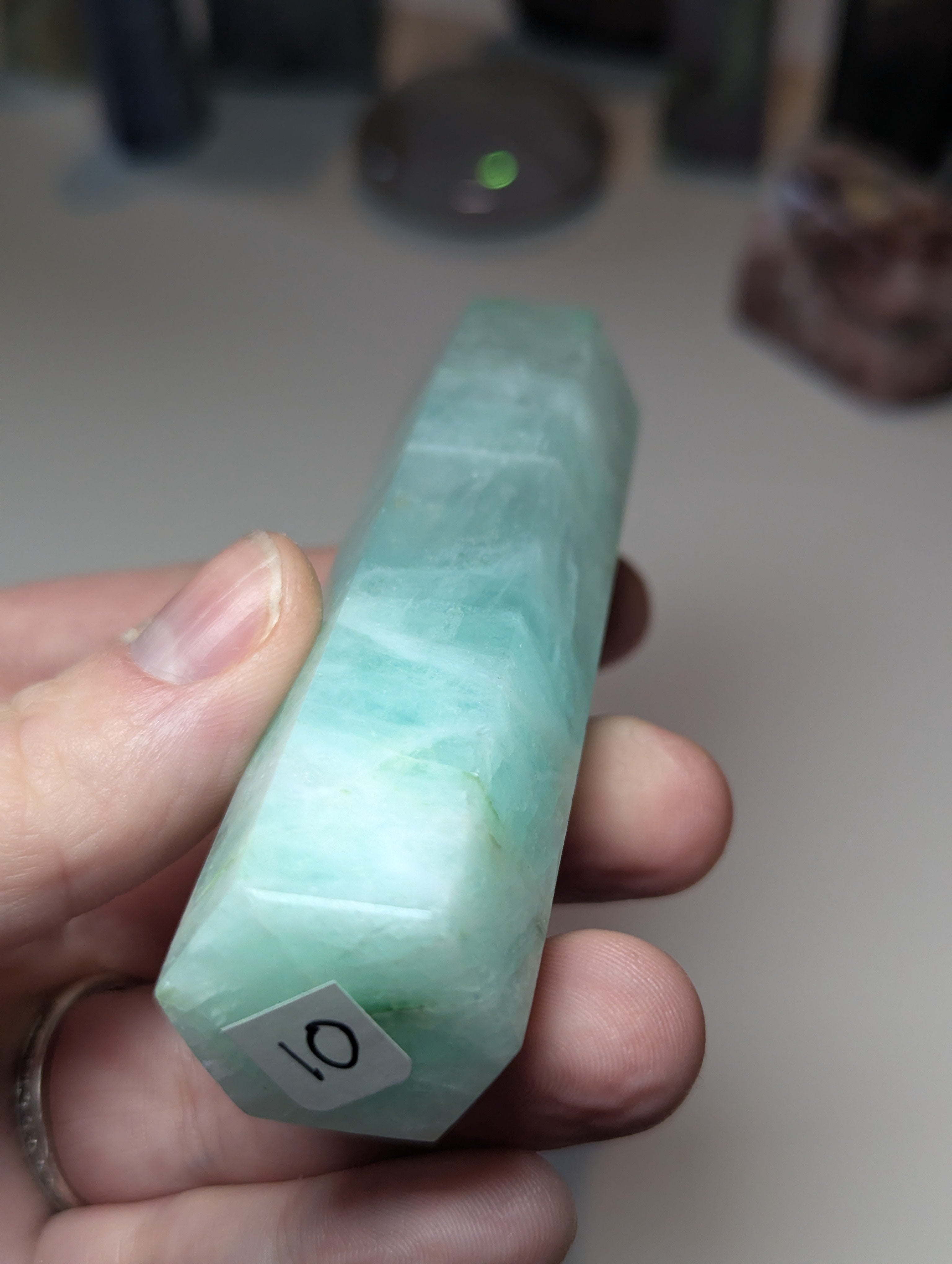Green flouite crystal tower
