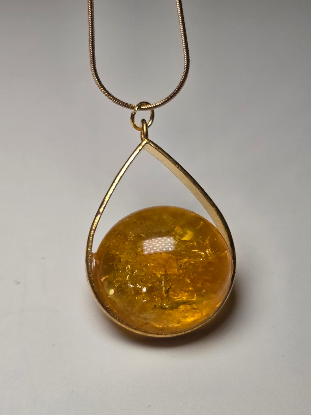 Citrine crystal handmade necklace