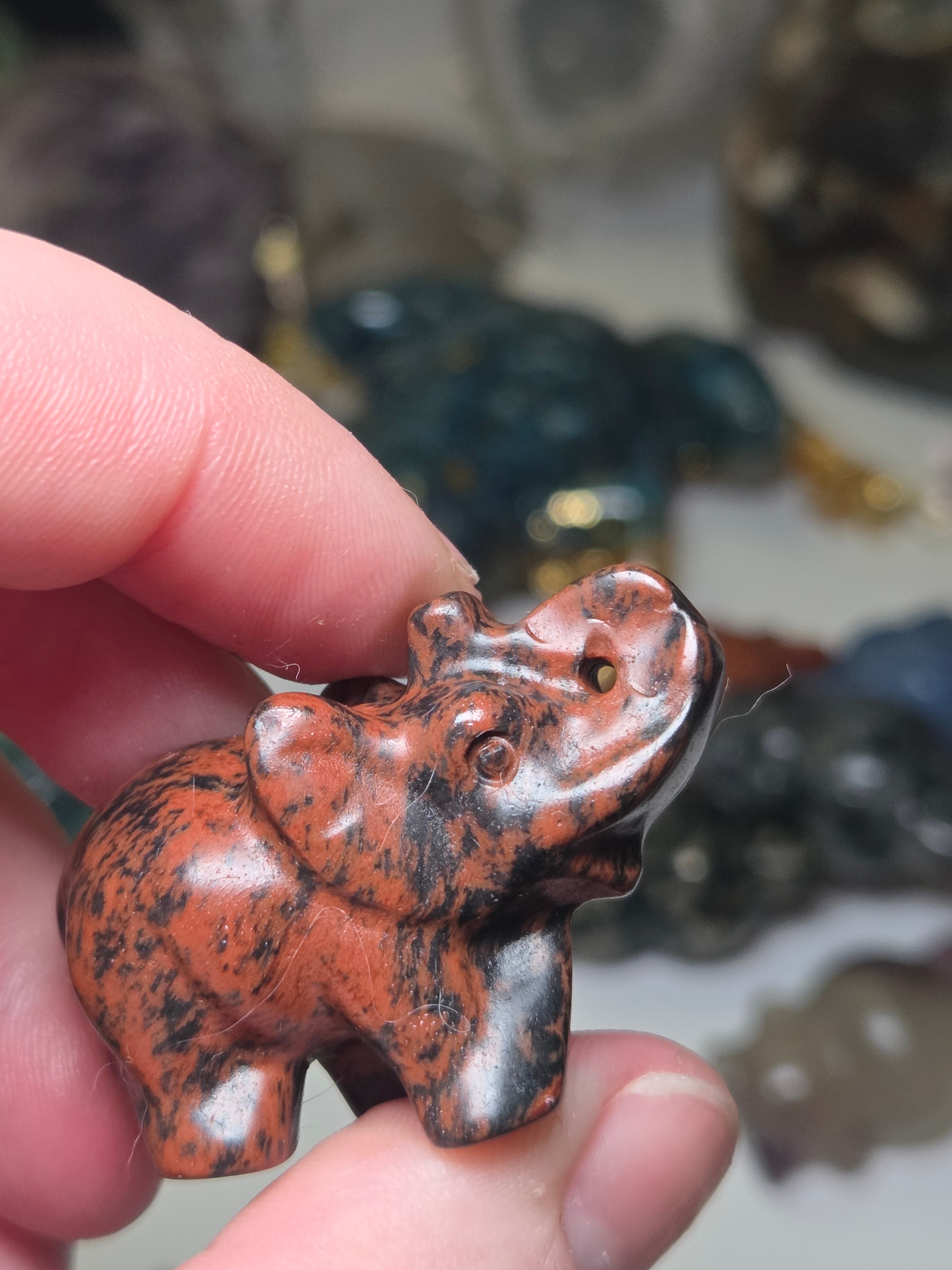 Crystal Elephant carving