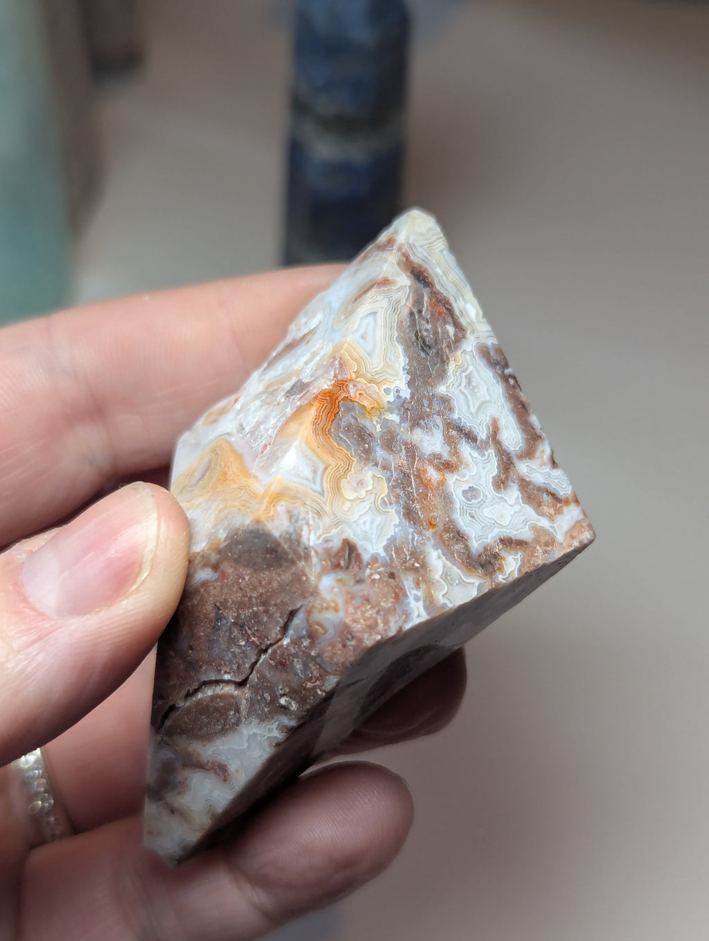 Mexican crazy lace agate crystal