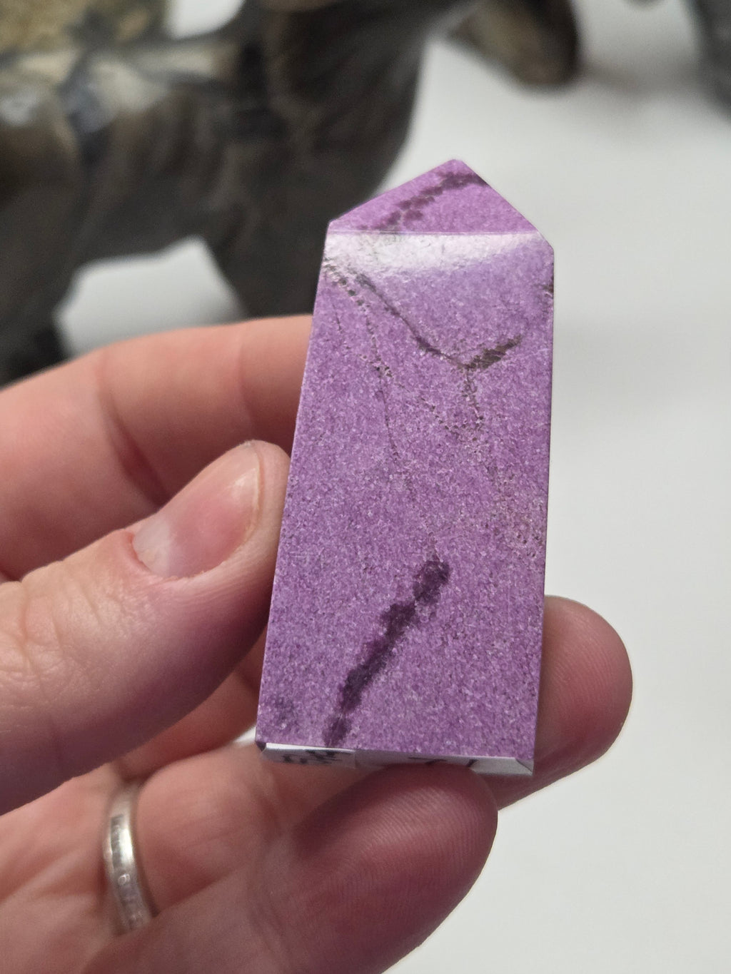 Stichtite crystal tower