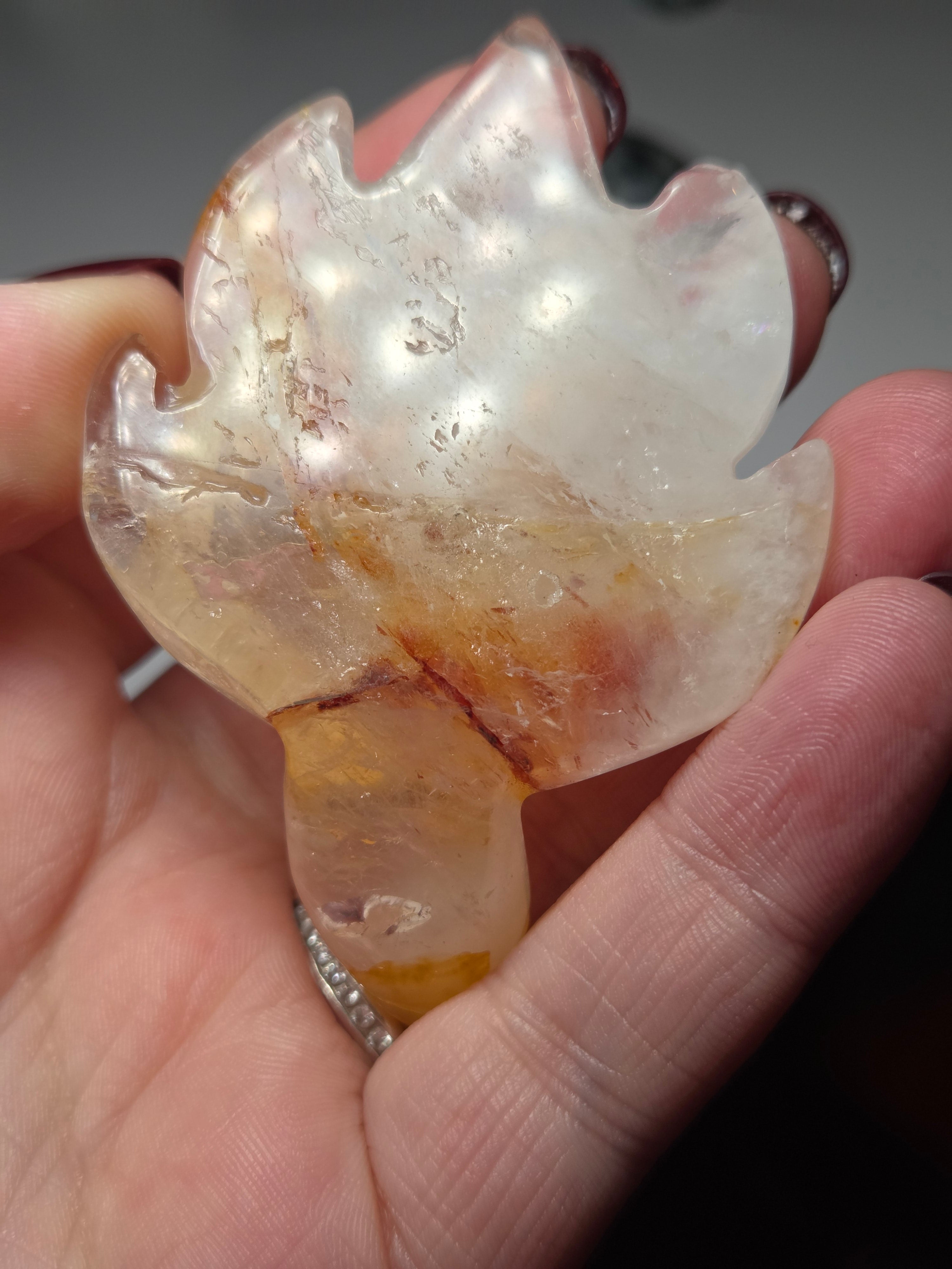 Golden healer crystal turtle carving