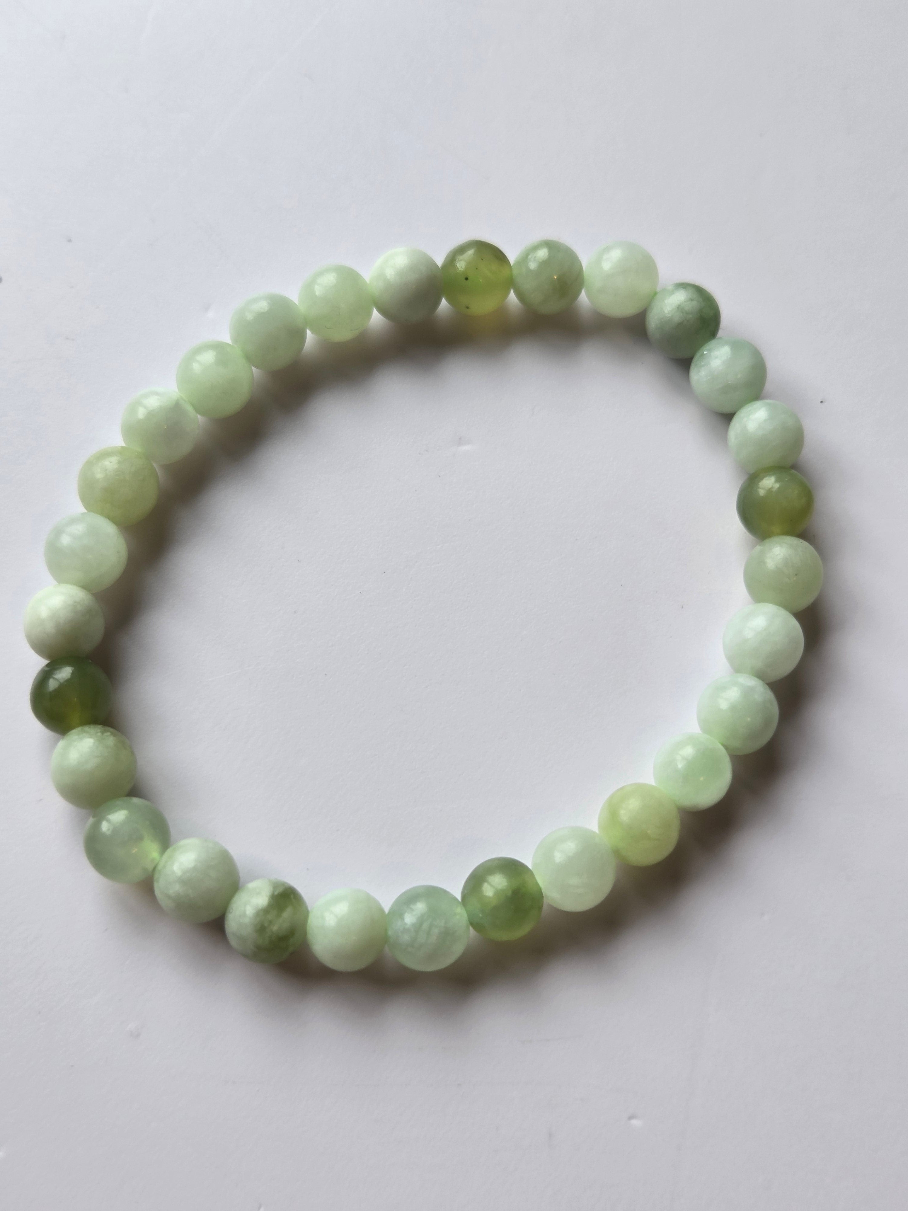 Green jade crystal bracelet 4-6mm