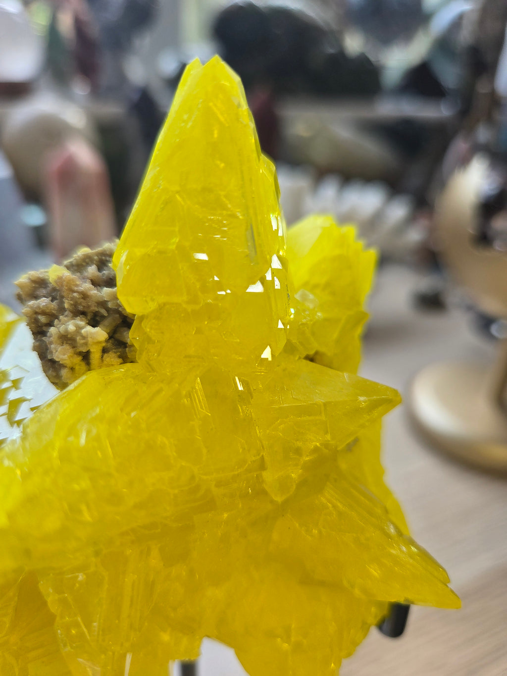 Rare Sulphur specimen with Stand