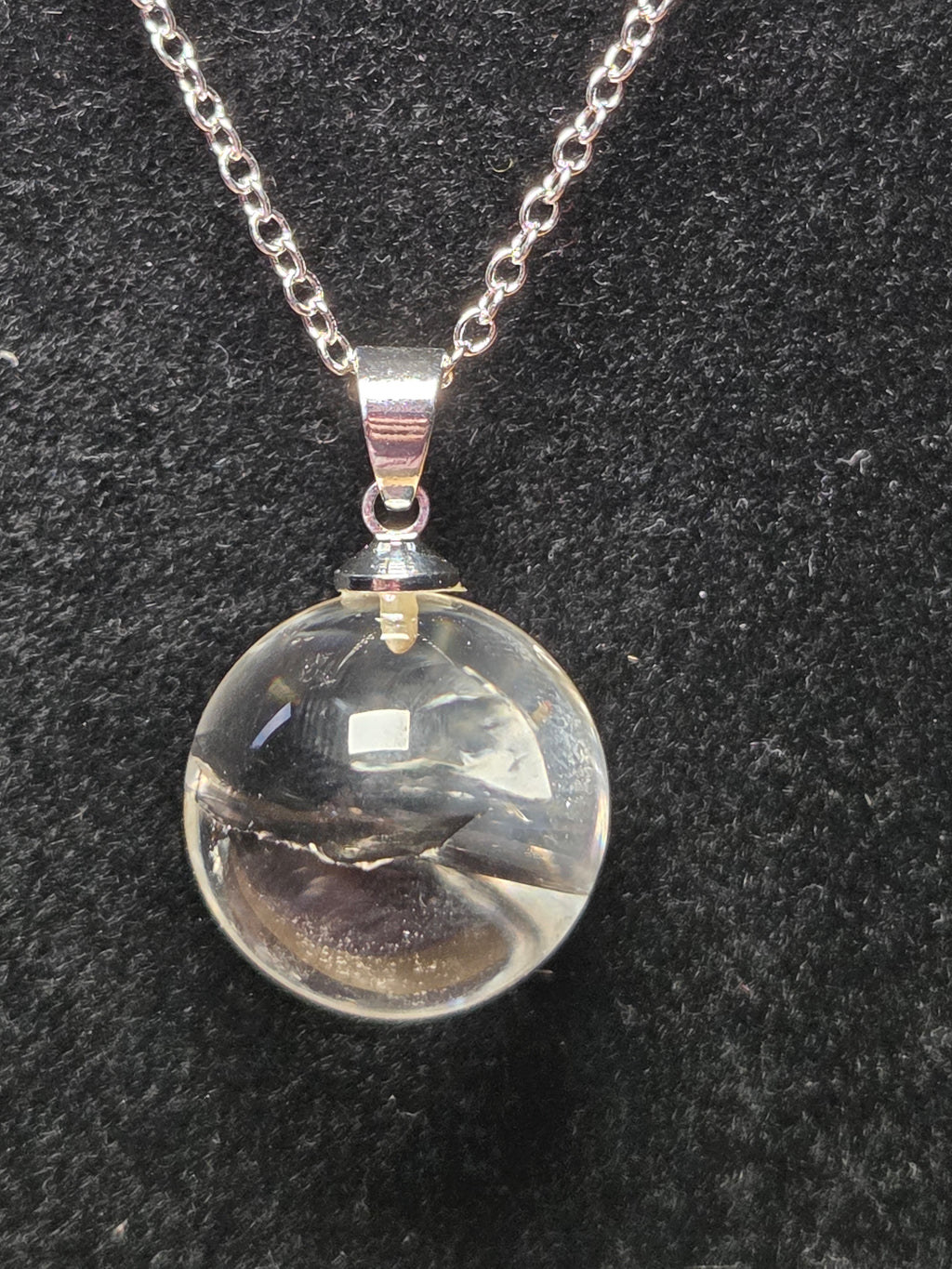 S925 Crystal  sphere necklace