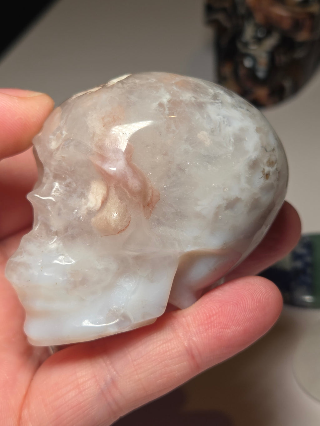 Pink Amethyst with Flowers