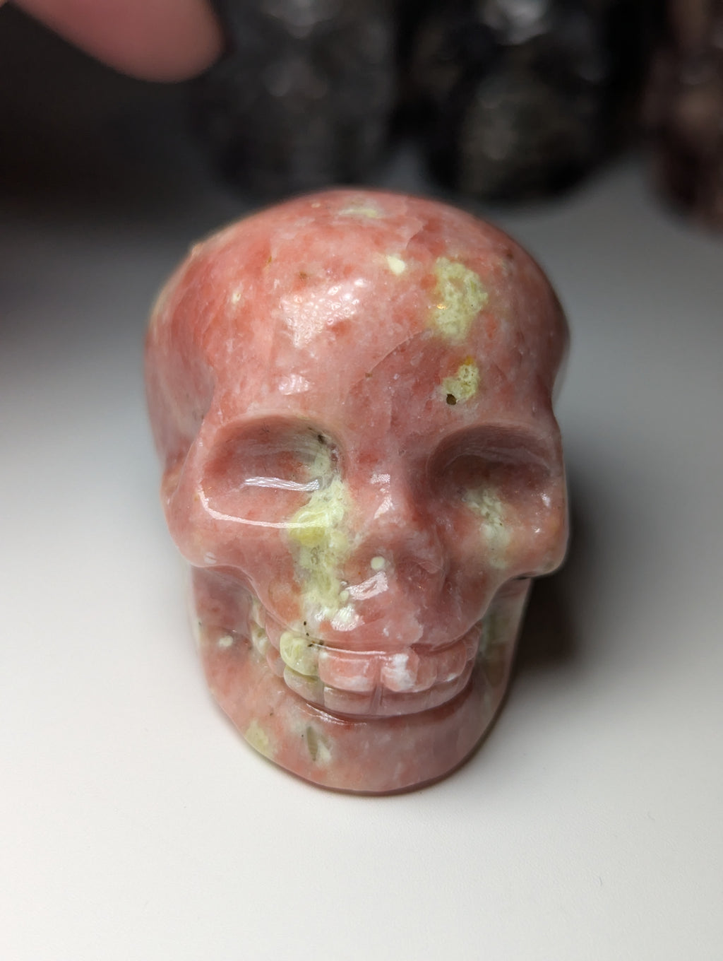 Pink Tourmaline crystal skull