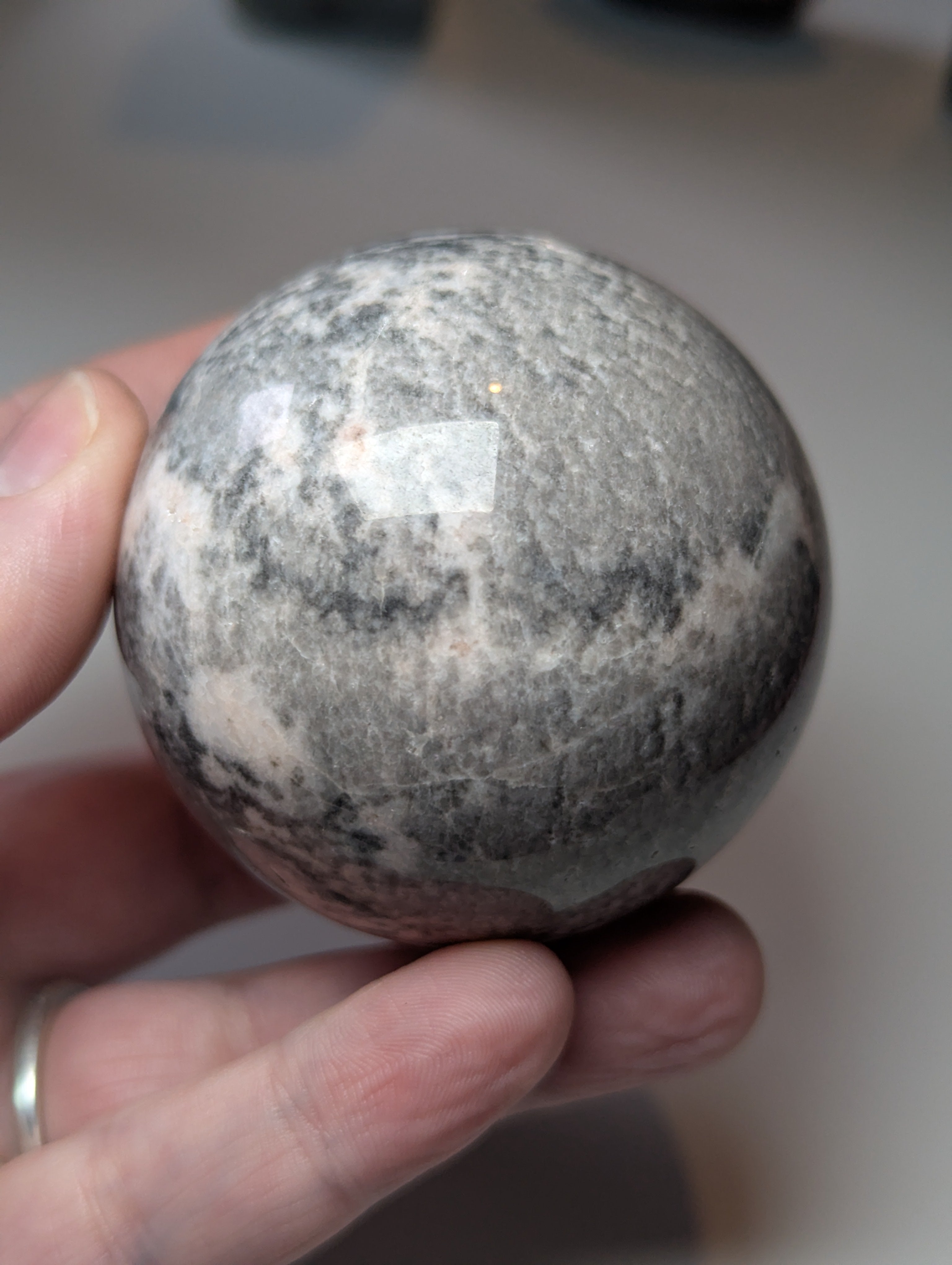 30% off at checkout  -Pink rhodonite crystal sphere