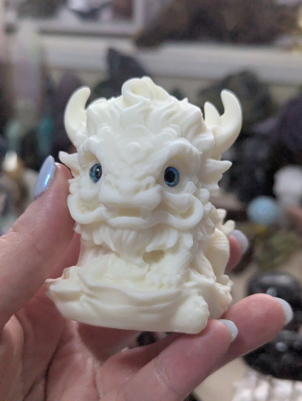 Amazing ivory nut foo dog carving