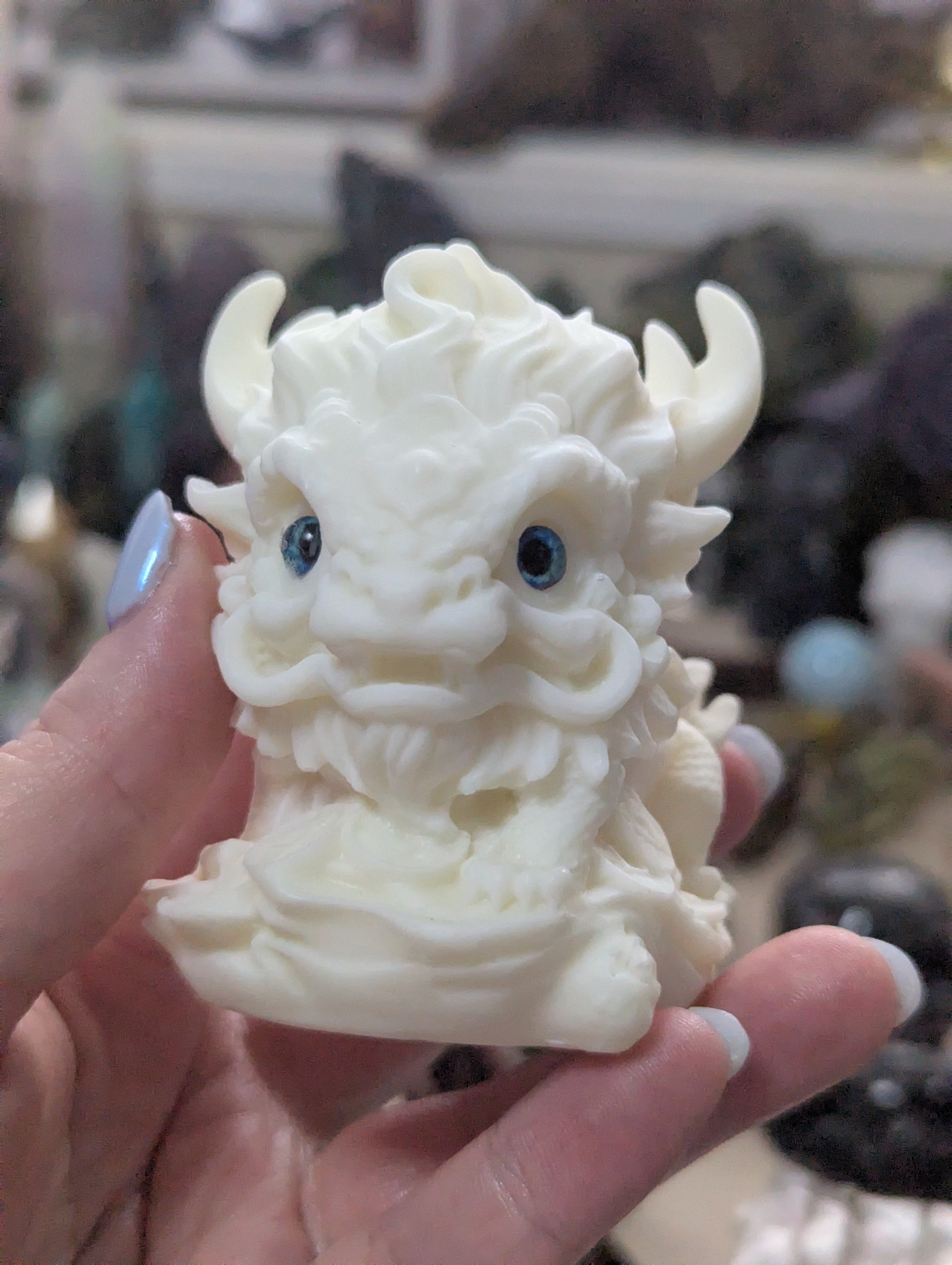 Amazing ivory nut foo dog carving