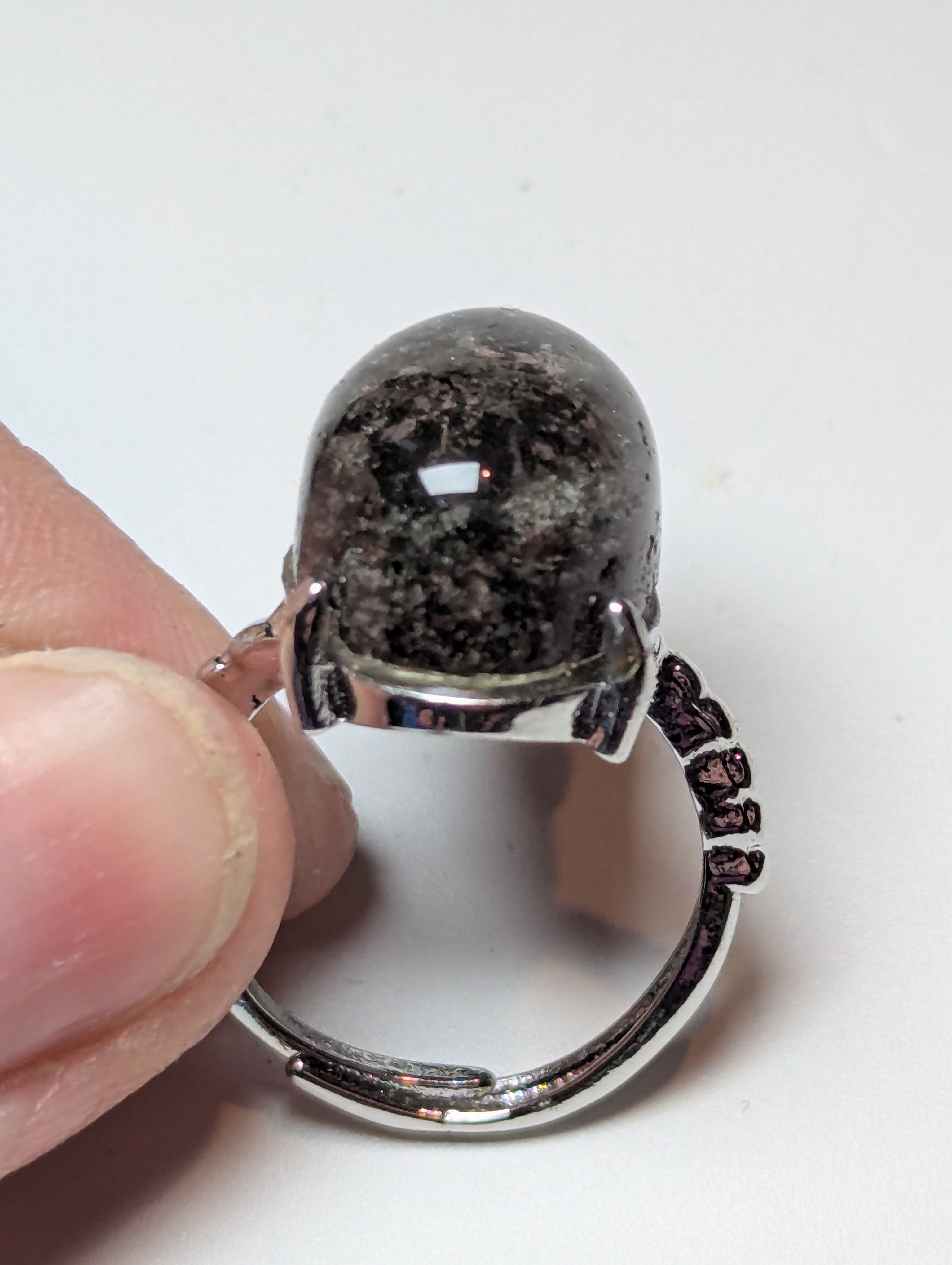 Garden quartz crystal Adjustable ring