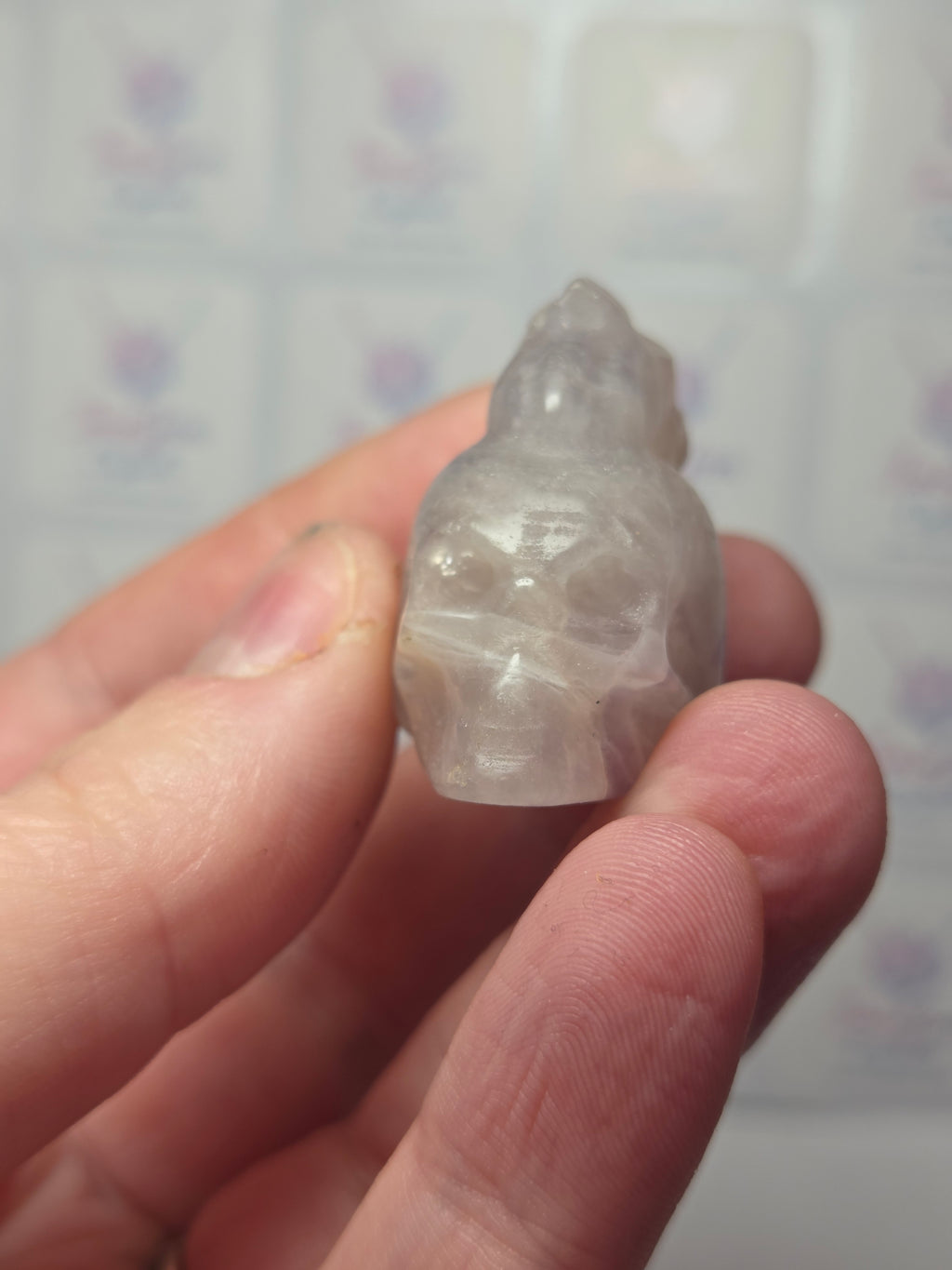 Amethyst crystal rocker skull