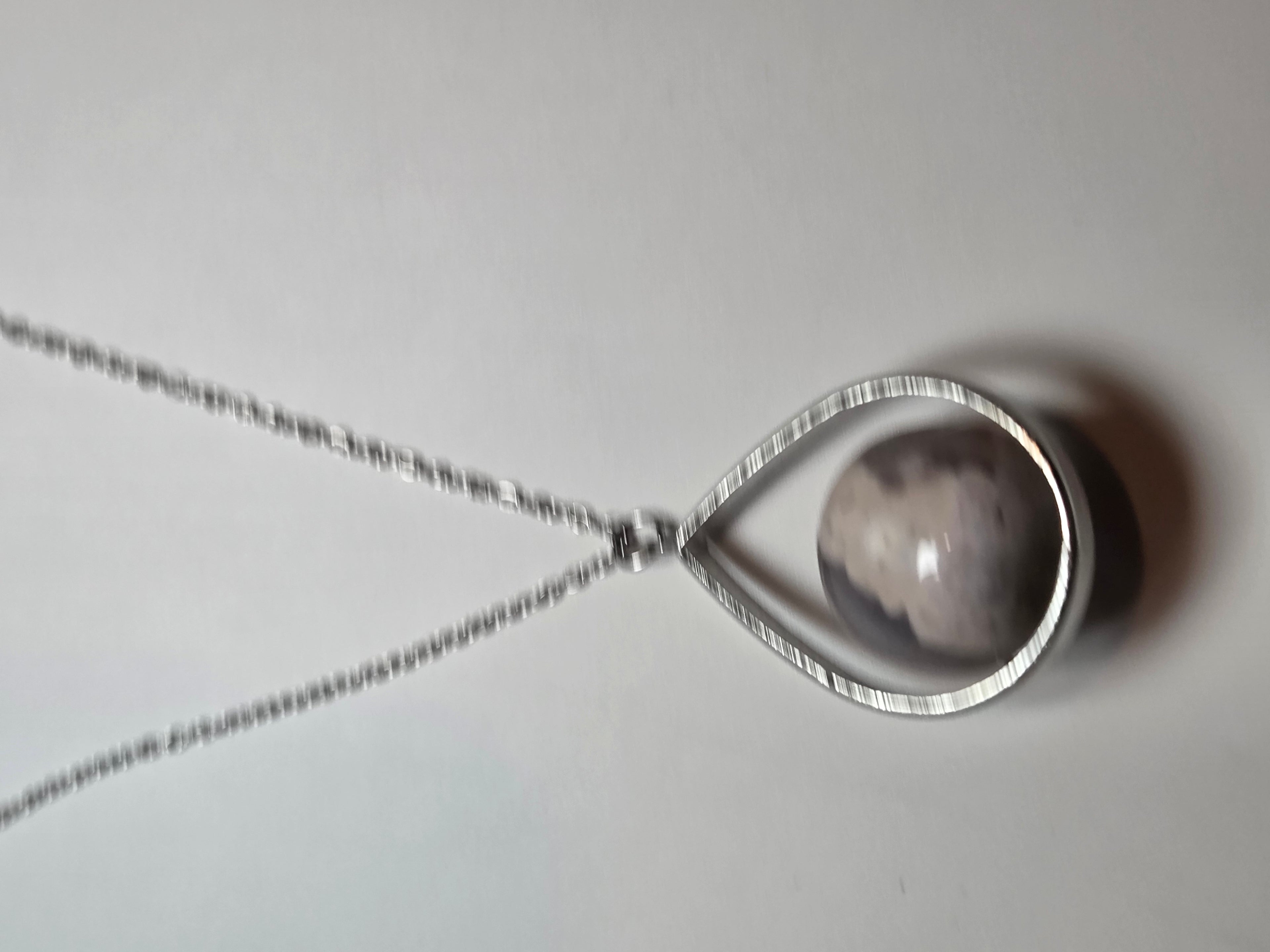 Flower agate crystal handmade necklace