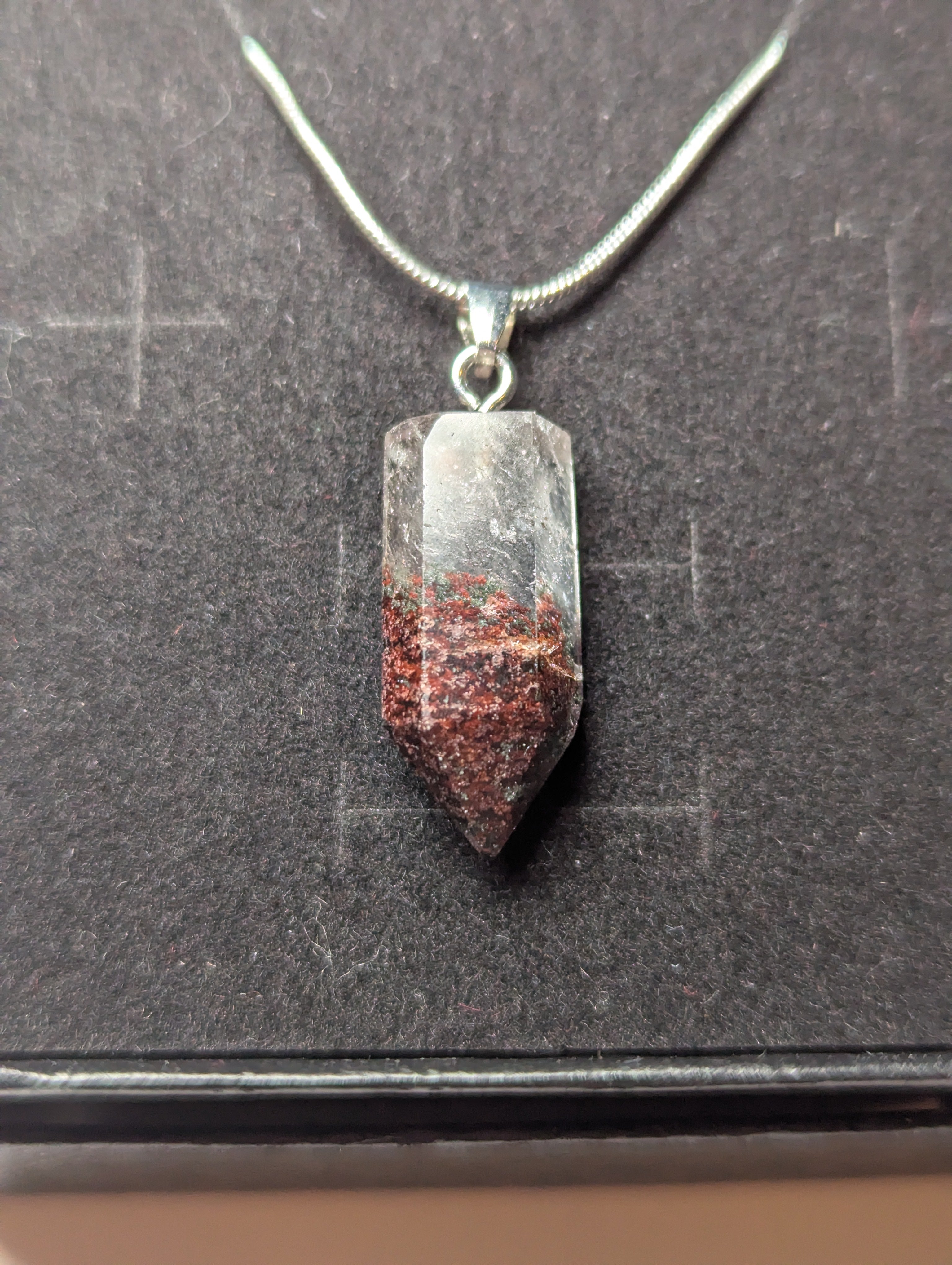 Garden quartz crystal necklace