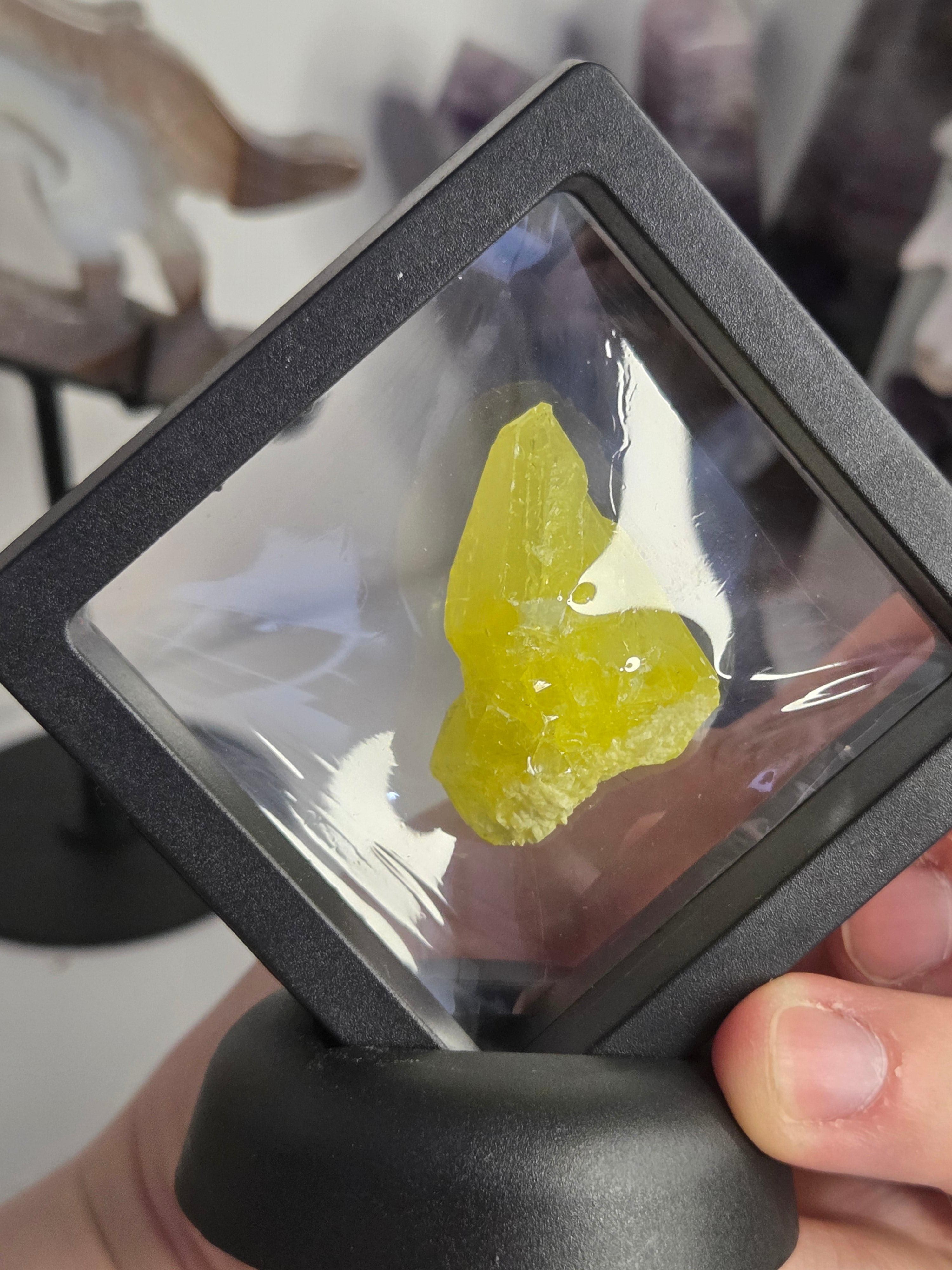 Sulphur specimen with Stand