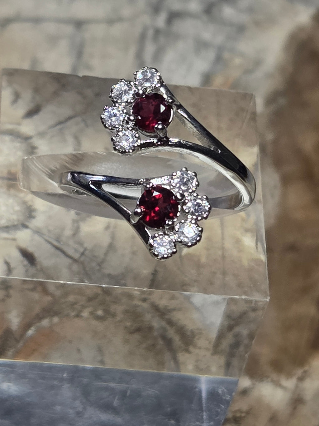 S925 Ruby Ajustable ring Grade AAAA  amazing one of a kind