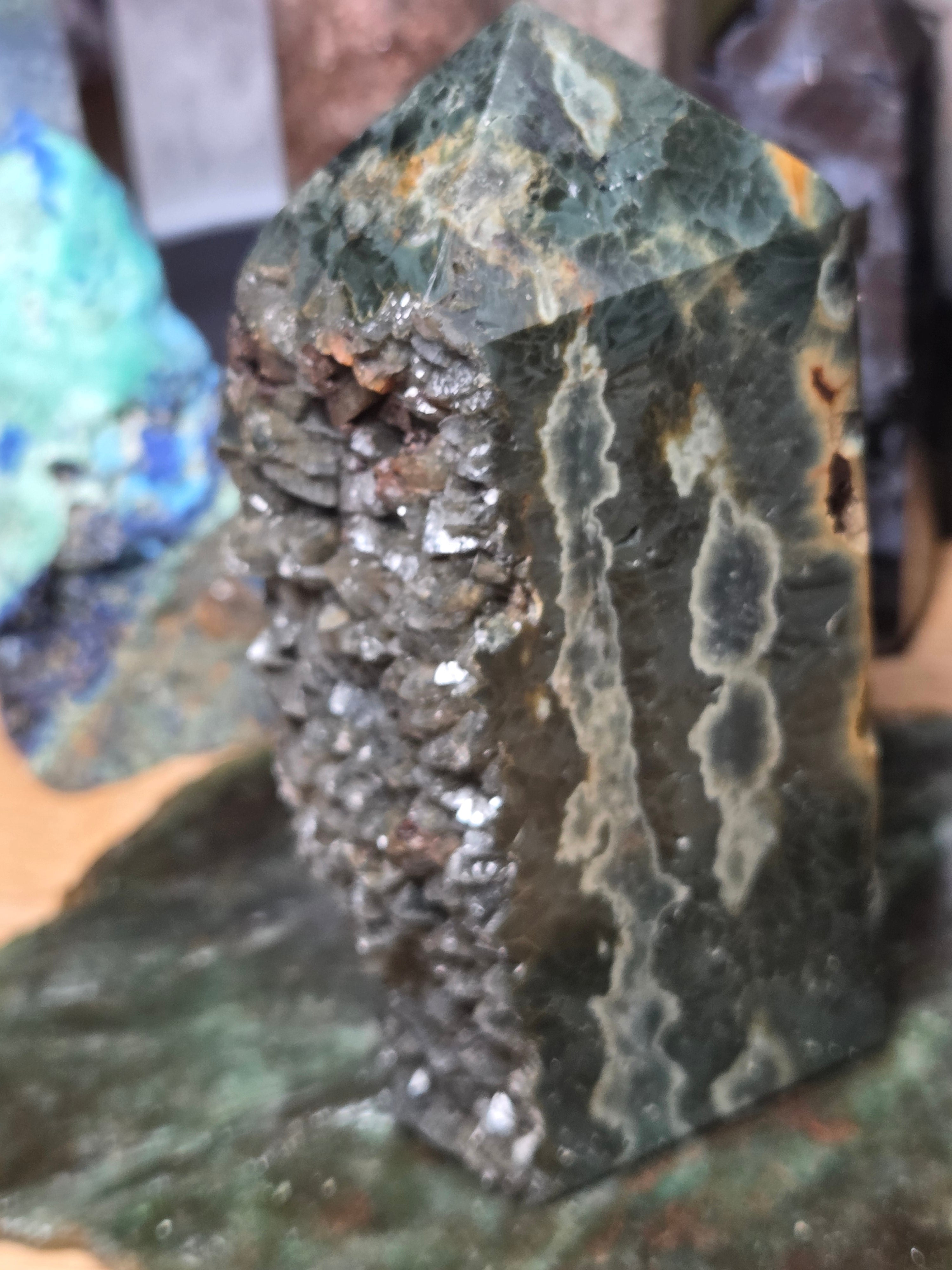 Raw Ocean Jasper crystal tower
