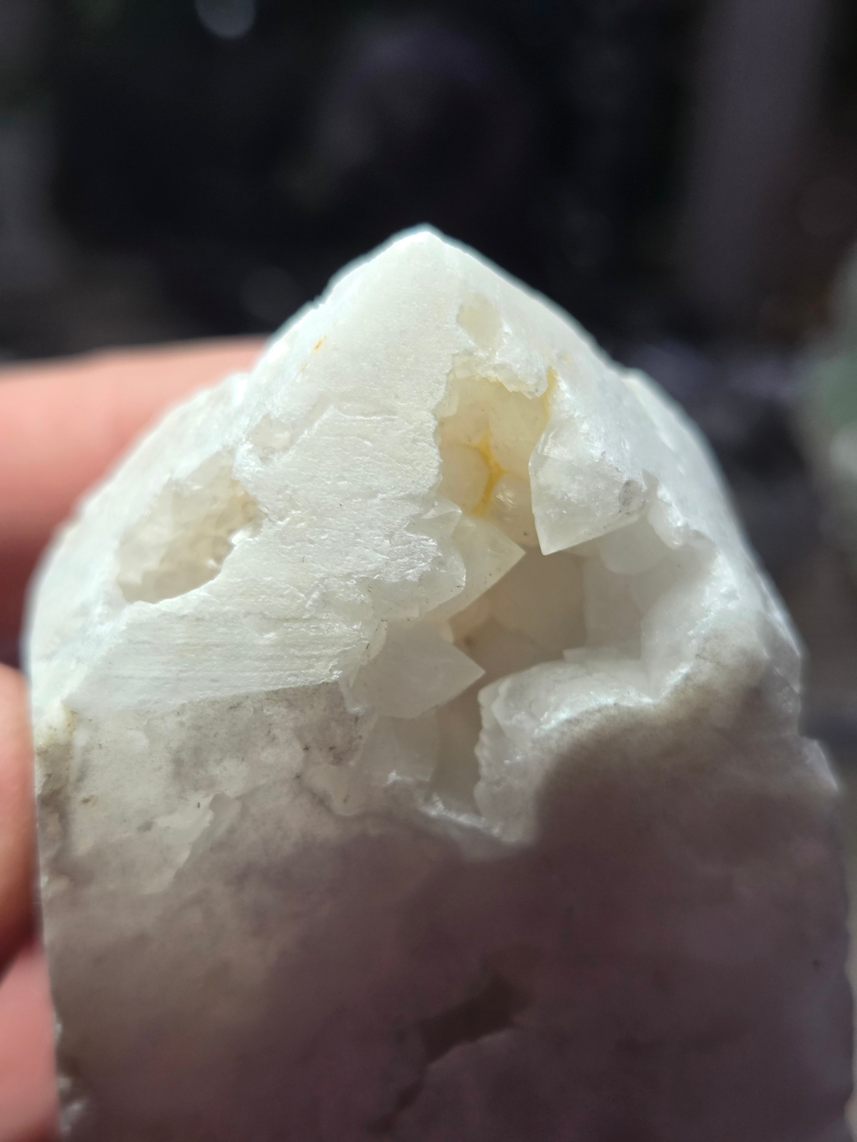 Milky quartz crystal tower