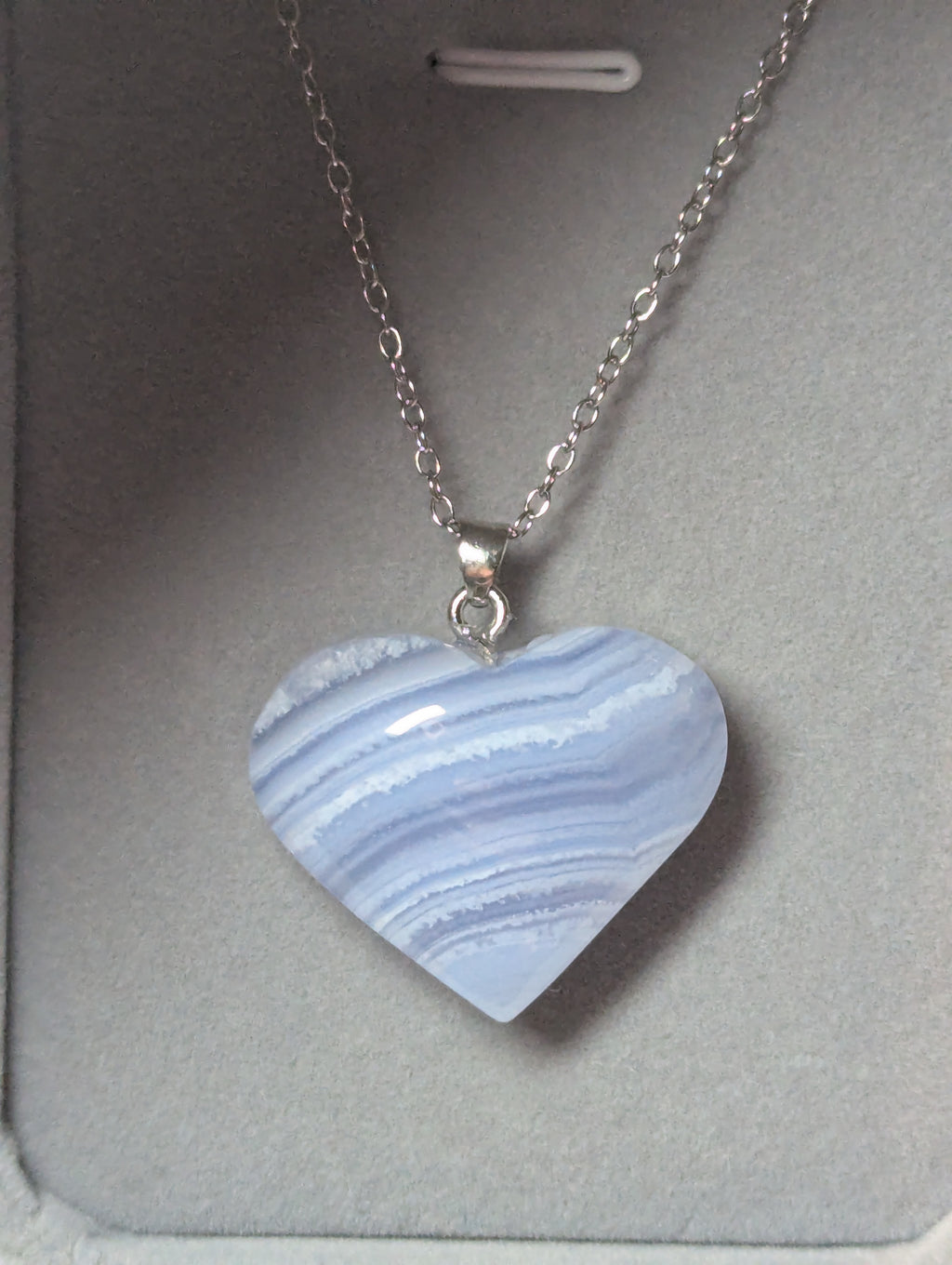 Blue lace handmade necklace