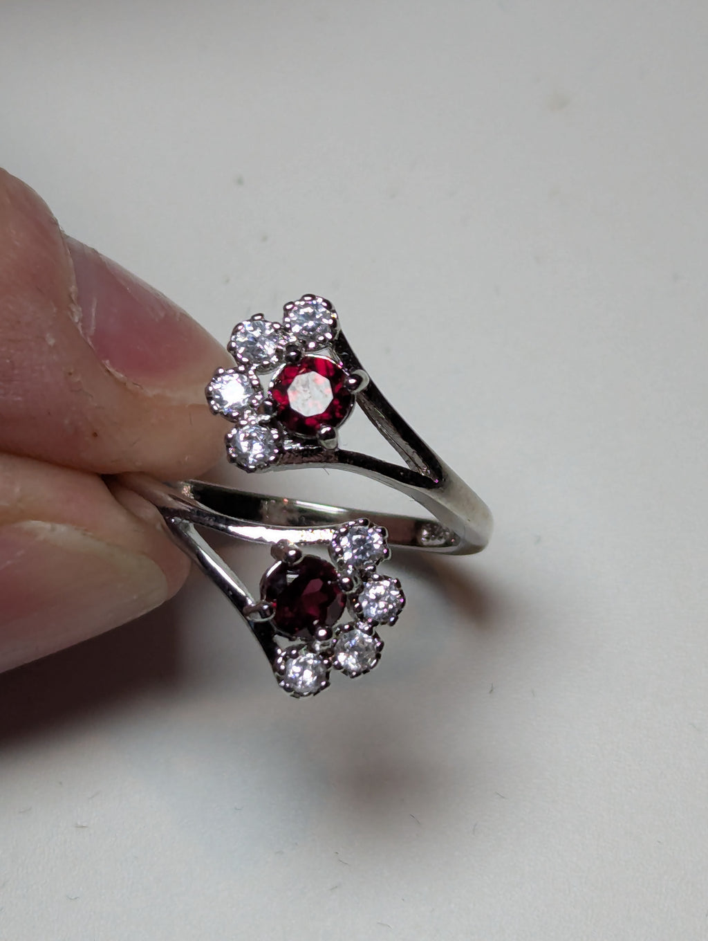 Ruby 1 Carrot diamond Adjustable ring