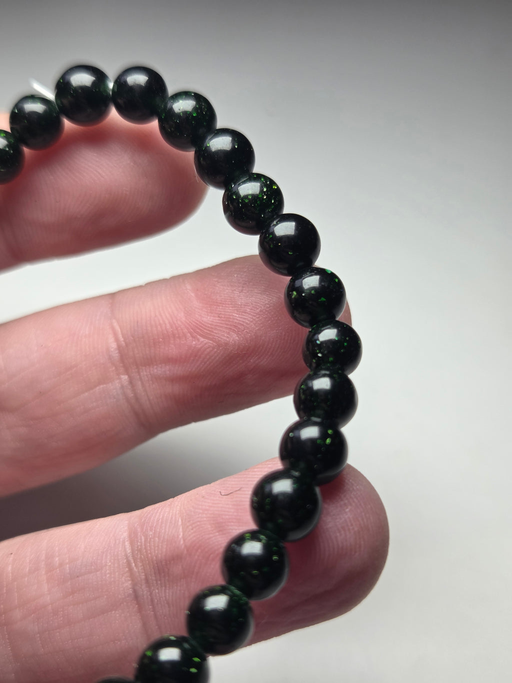 Green sandstone crystal bracelet