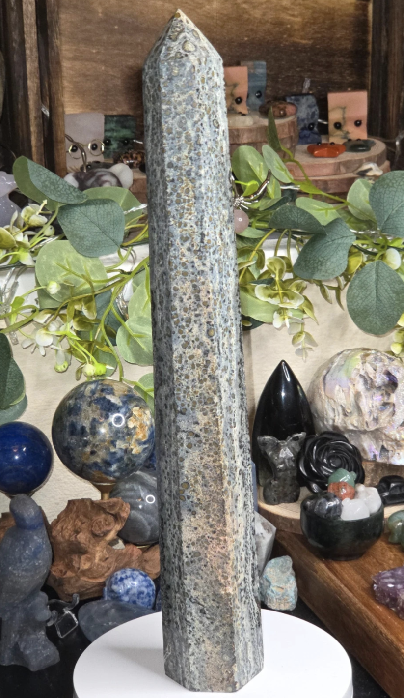 Sale - Kambaba Jasper crystal xl tower 50% off when checkout