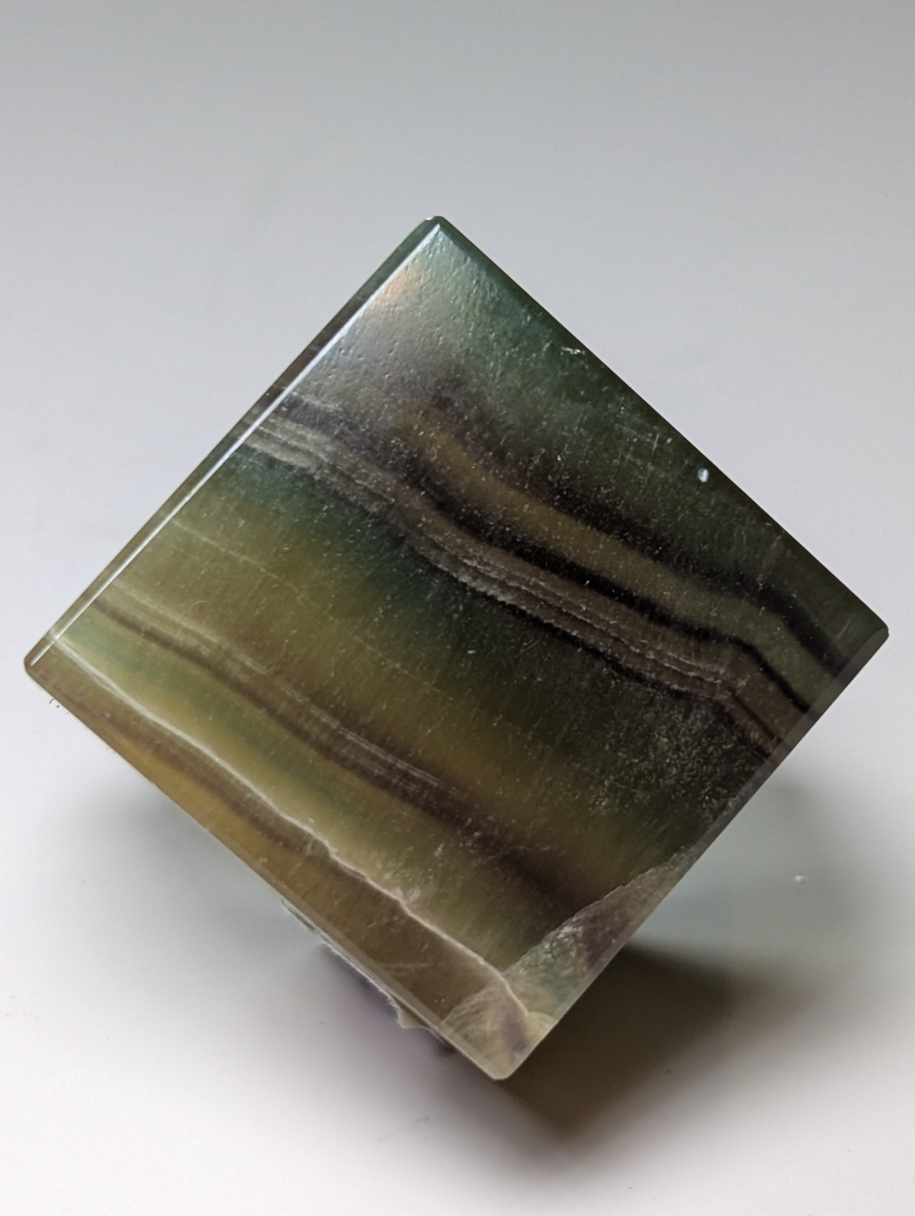 Mango flourite crystal cube