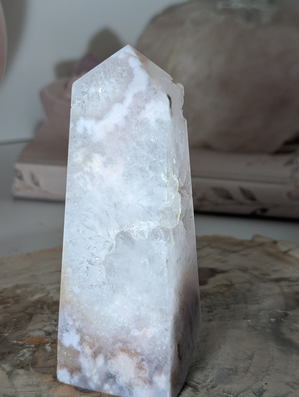 Pink Amethyst crystal tower