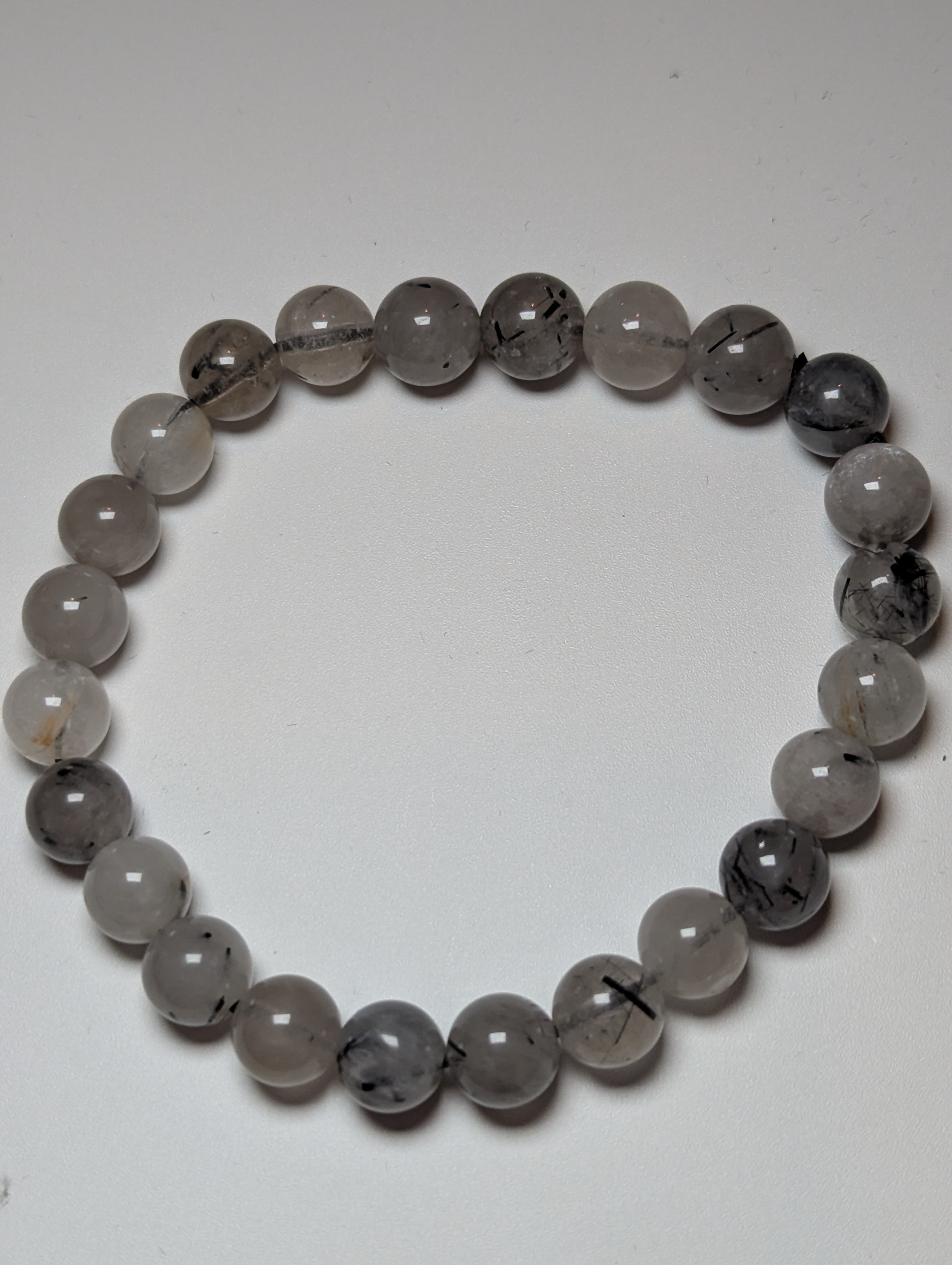 Black Rutile crystal bracelet