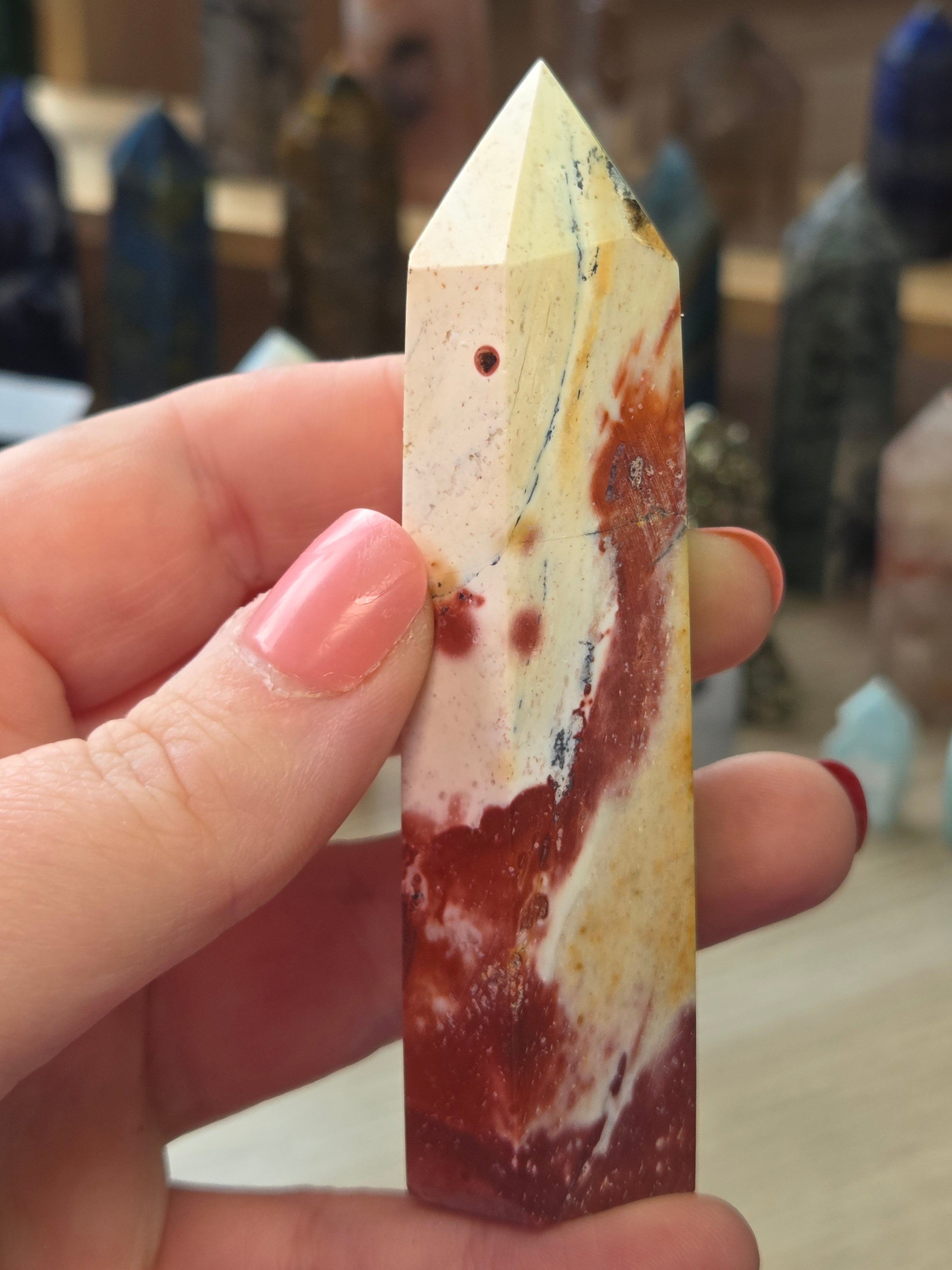 Beautiful  petrified wood crystal tower