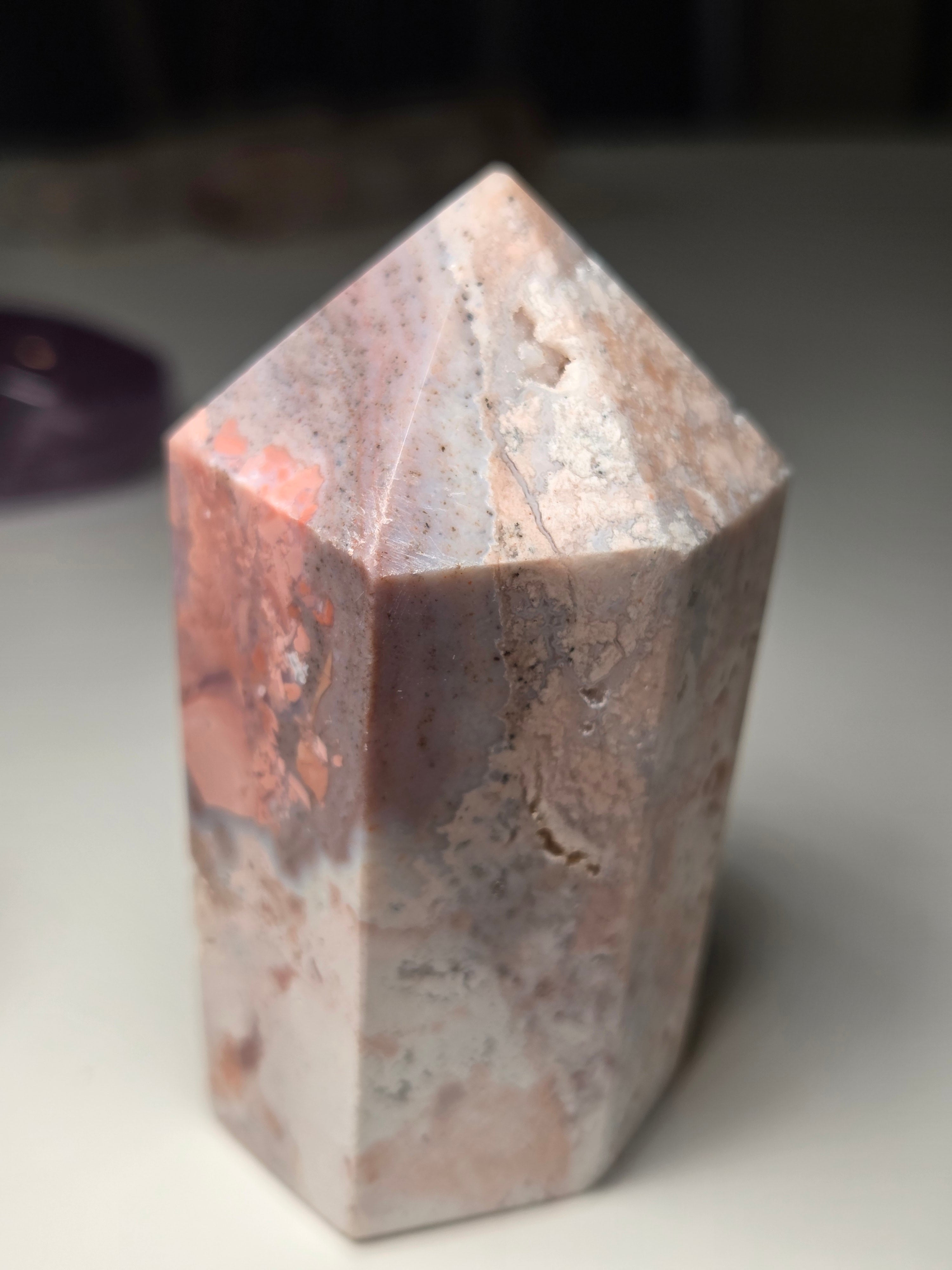 Cotton candy pink tall cupcake carving with Imperfections