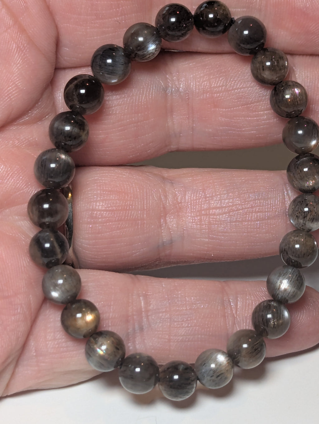 Black Moonstone grade AA bracelet
