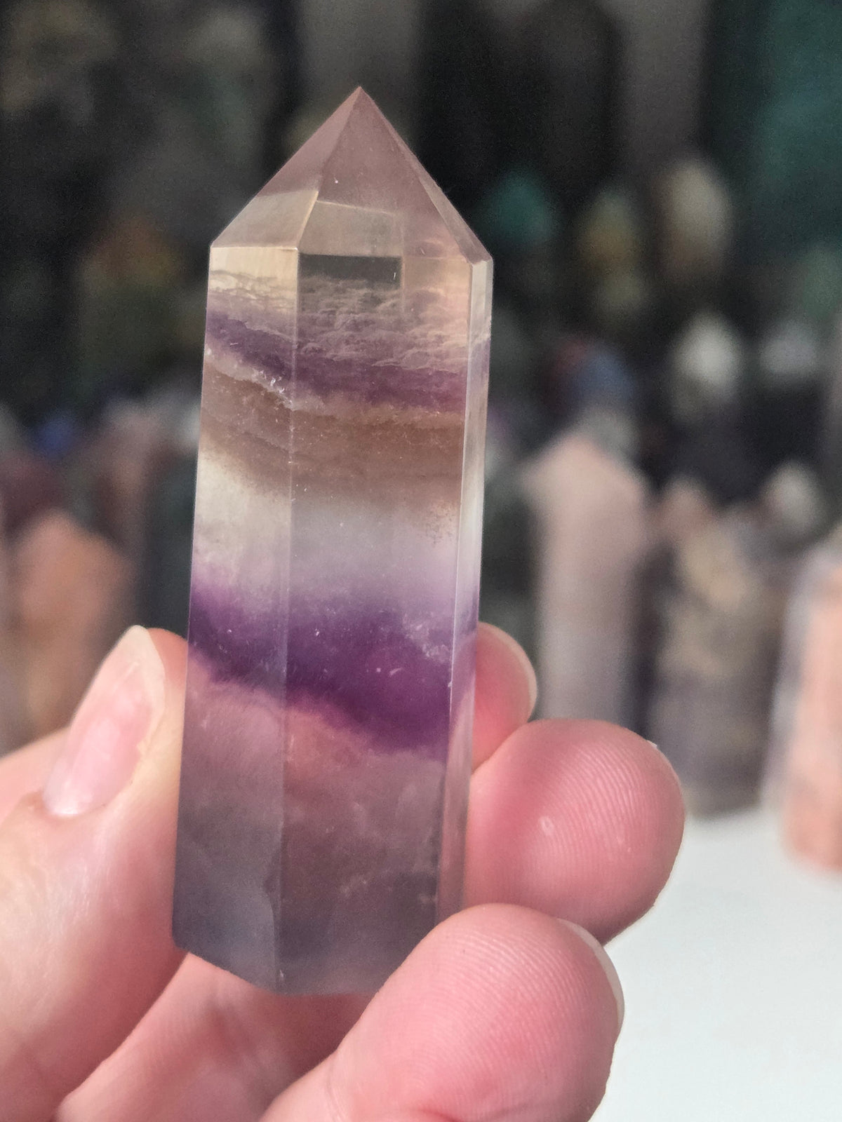 Flourite crystal tower