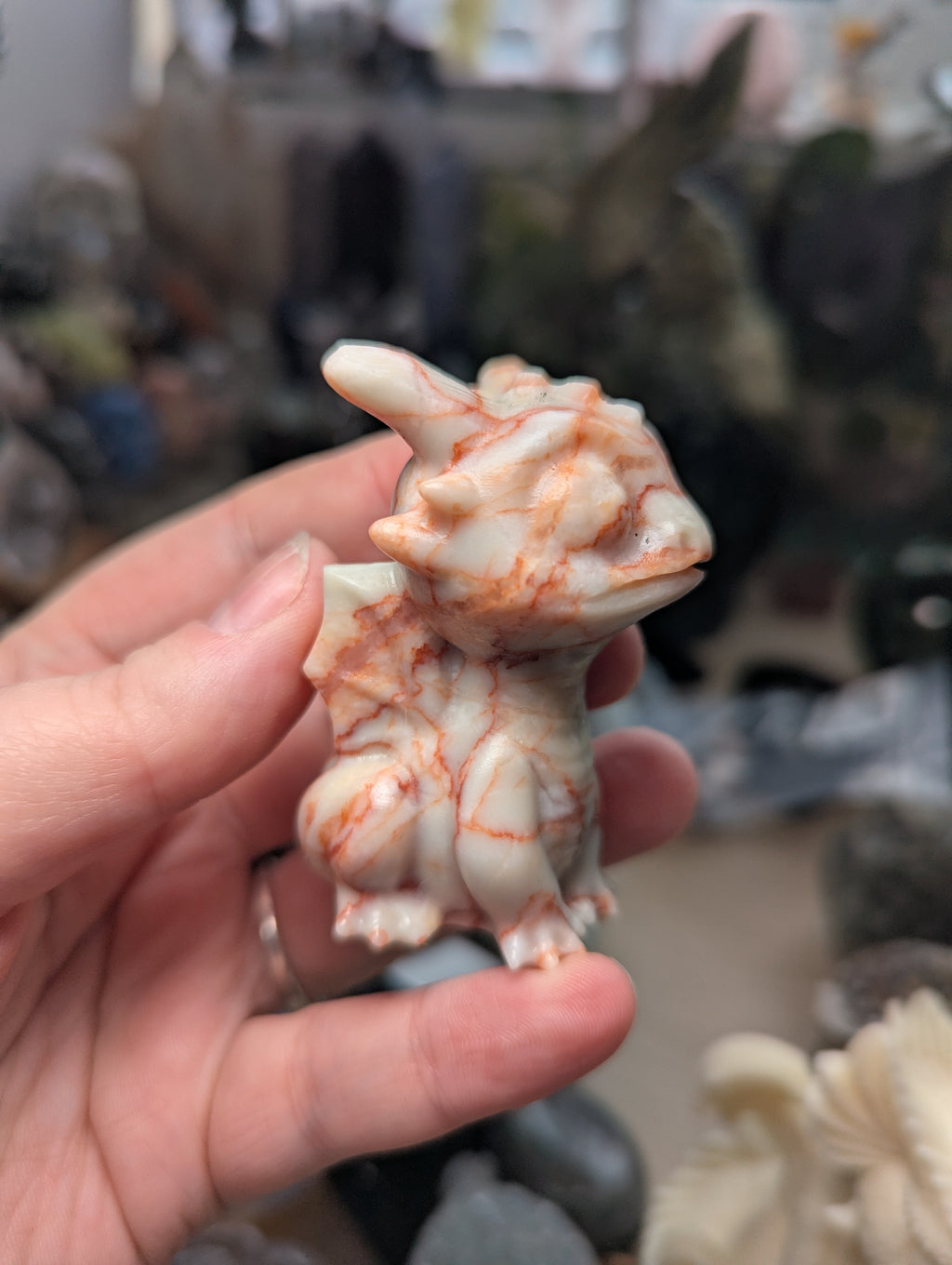 crystal dragon carving