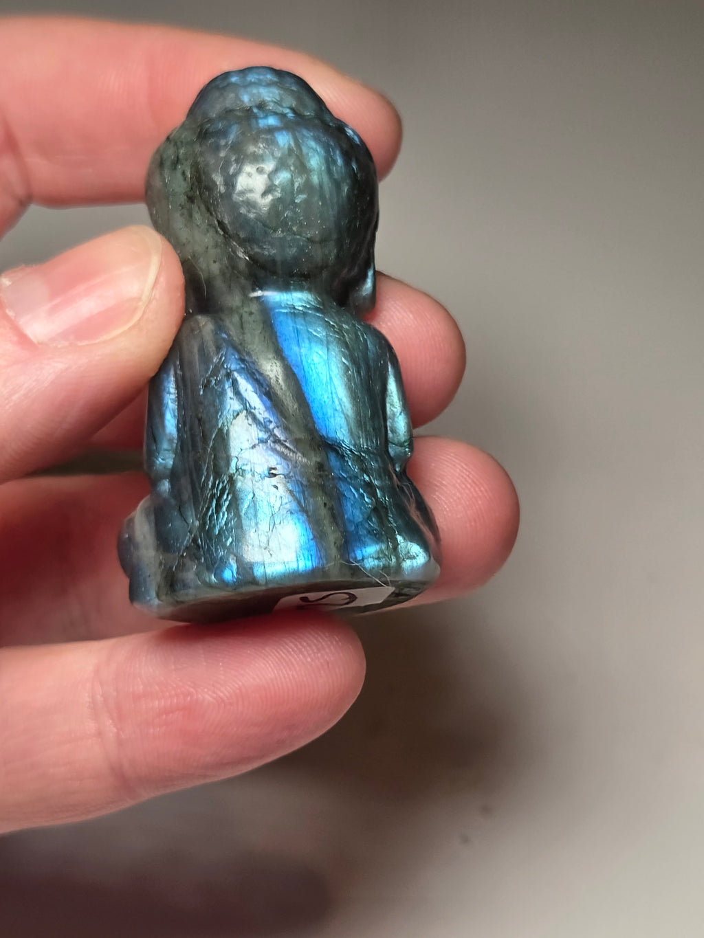 Labradorite crystal Buddha carving