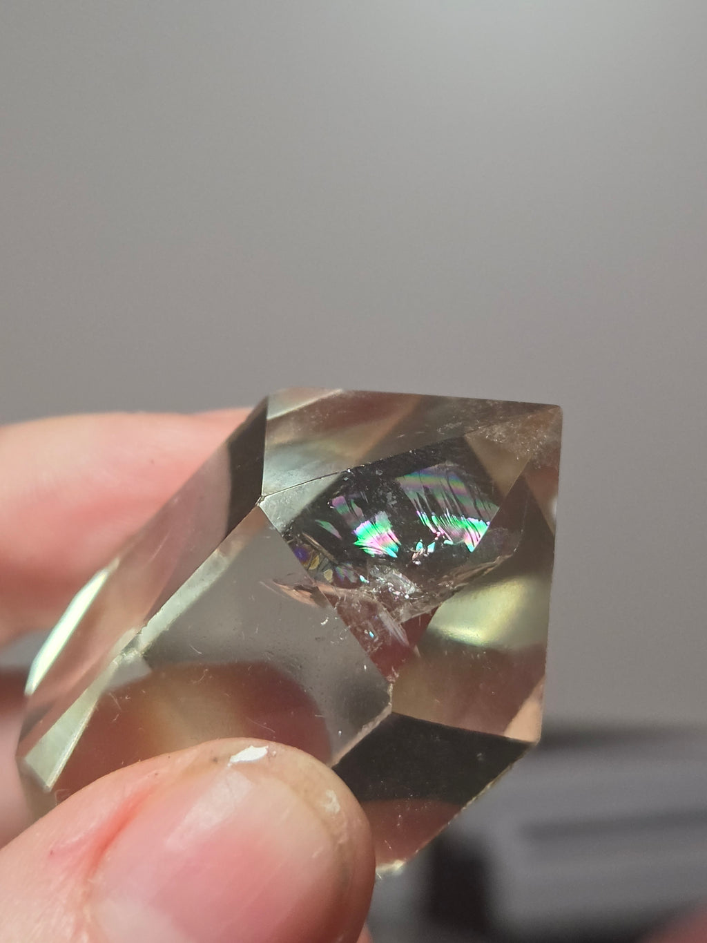 Natural Citrine crystal with rainbow DT