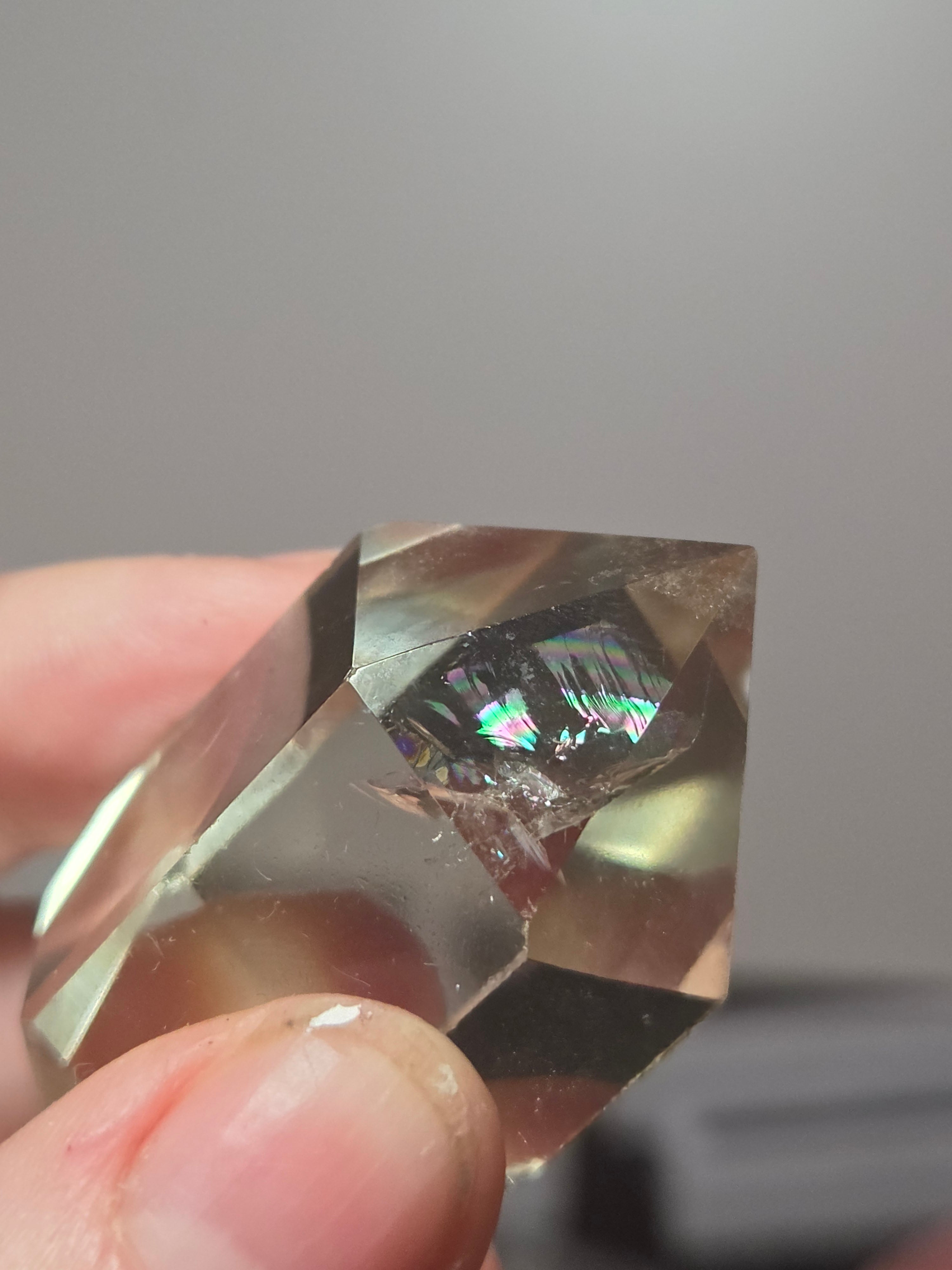 Natural Citrine crystal with rainbow DT