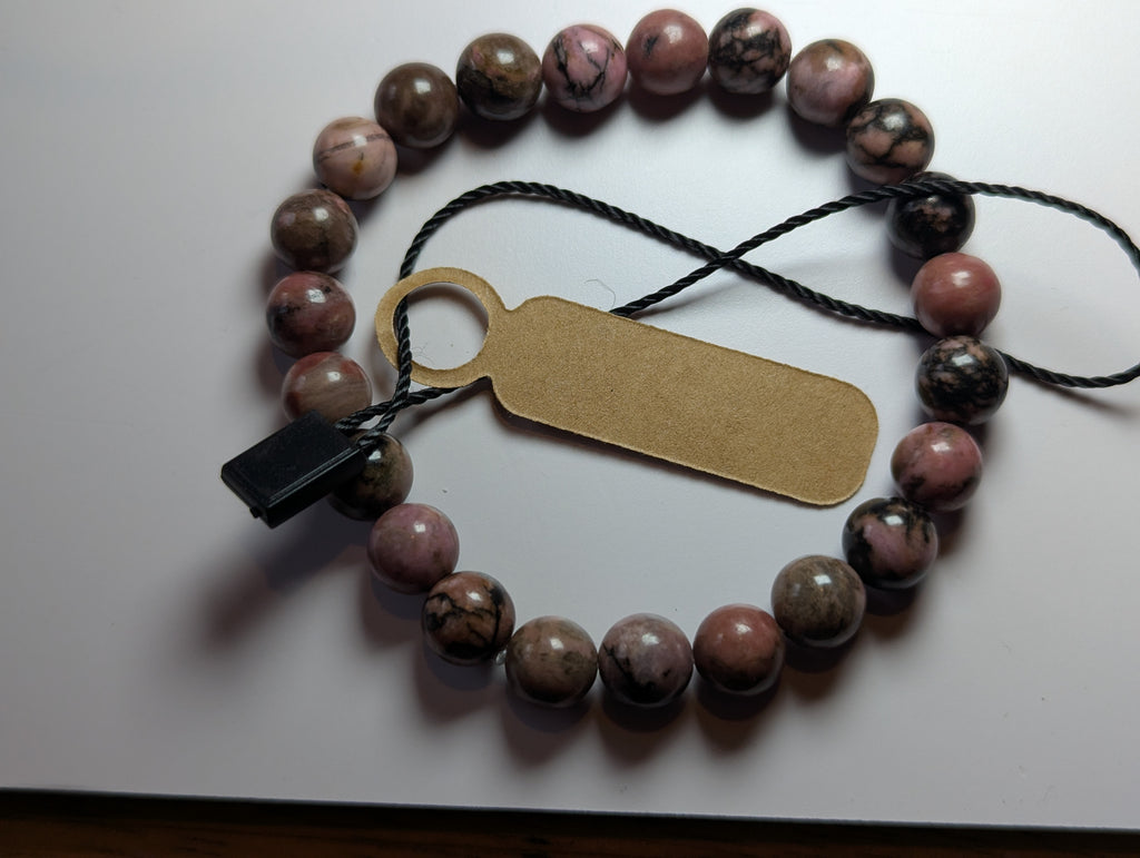 Rhodonite crystal bracelet