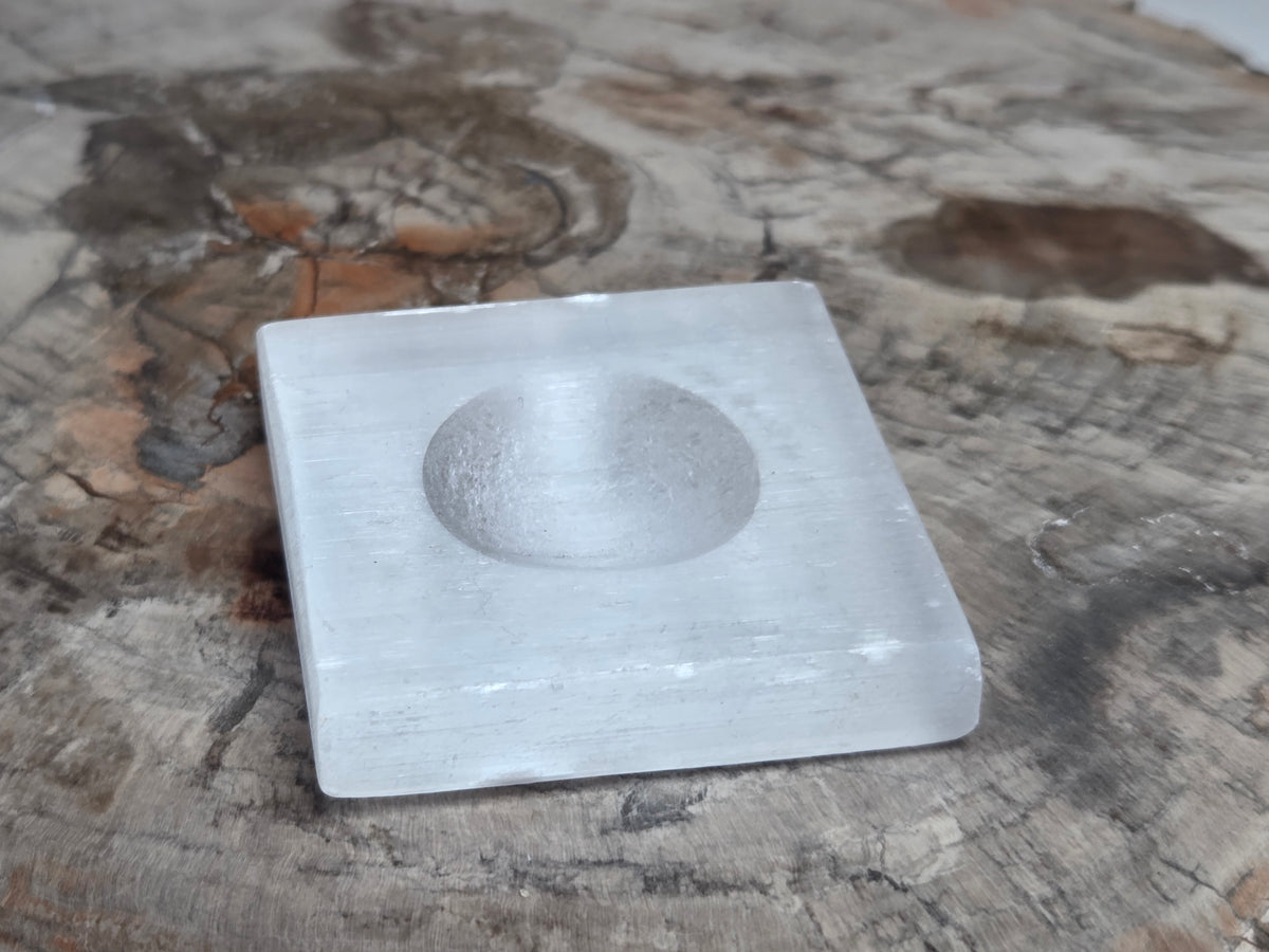 Selenite crystal sphere stand