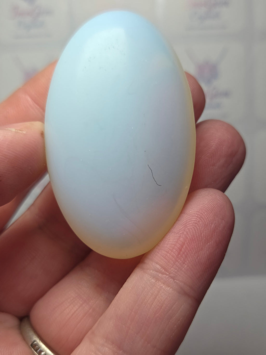 Opalite crystal palm stone