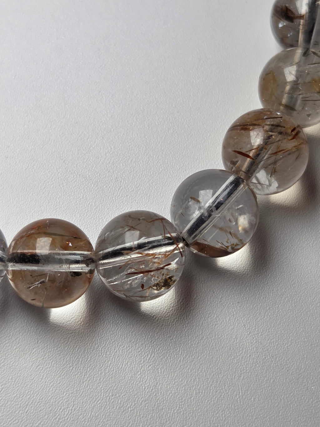 Copper rutile crystal bracelet