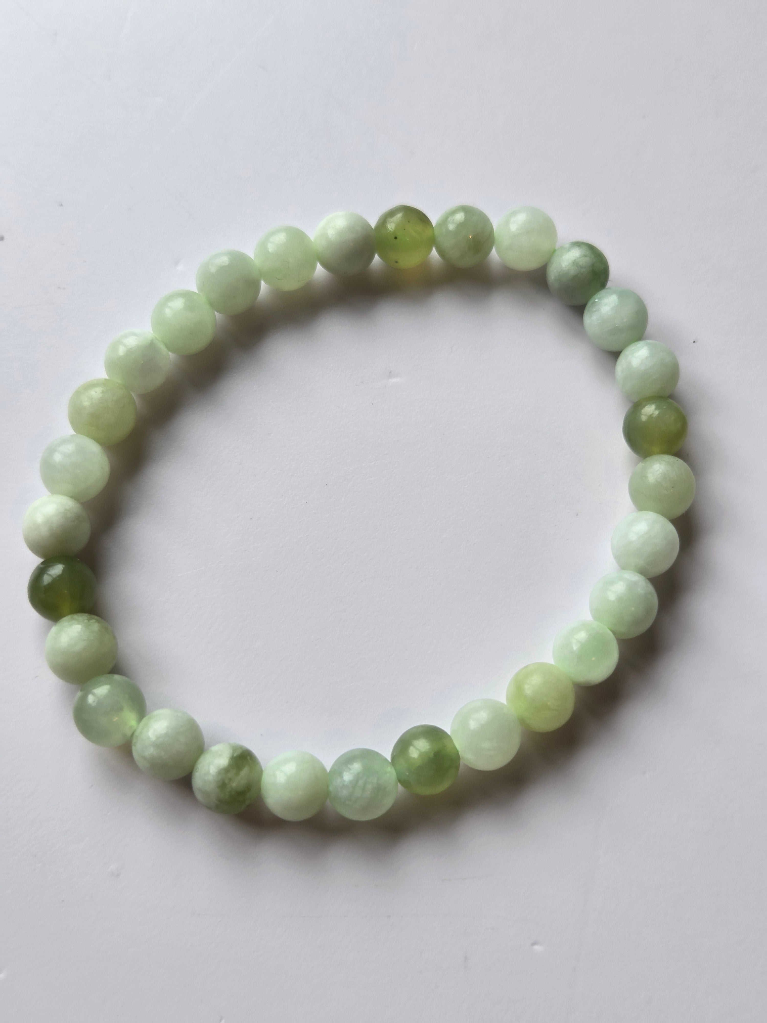 Green jade crystal bracelet 4-6mm