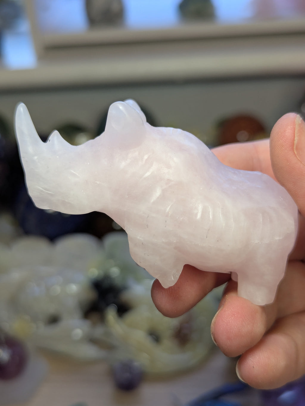 Rhyno crystal carving