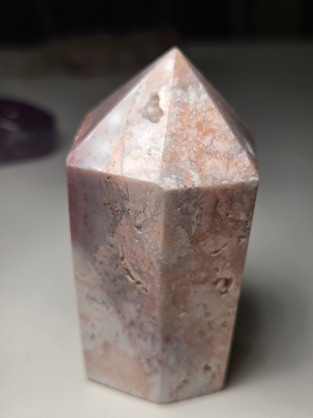 Cotton candy pink tall cupcake carving with Imperfections