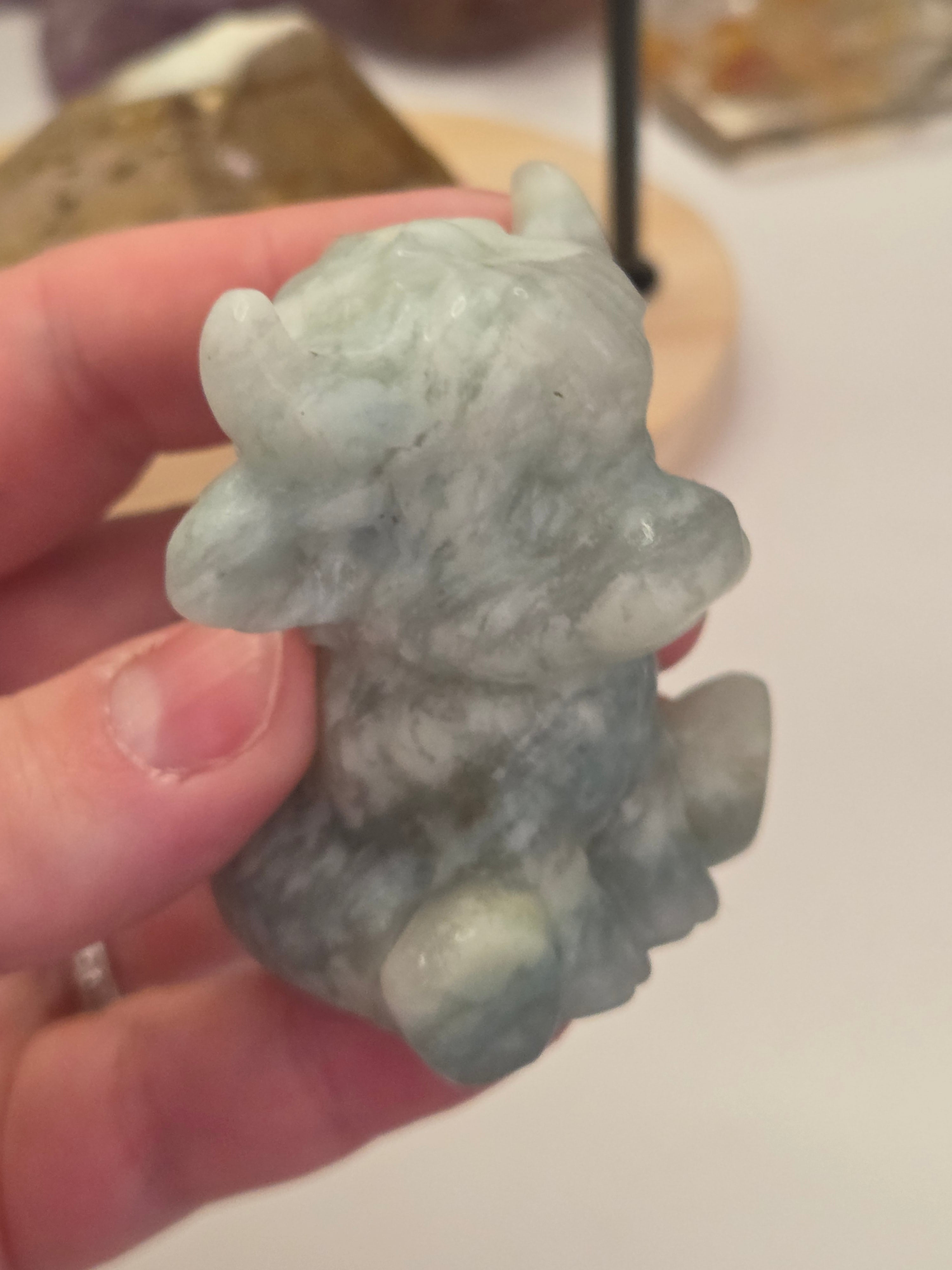 Highland cow carving