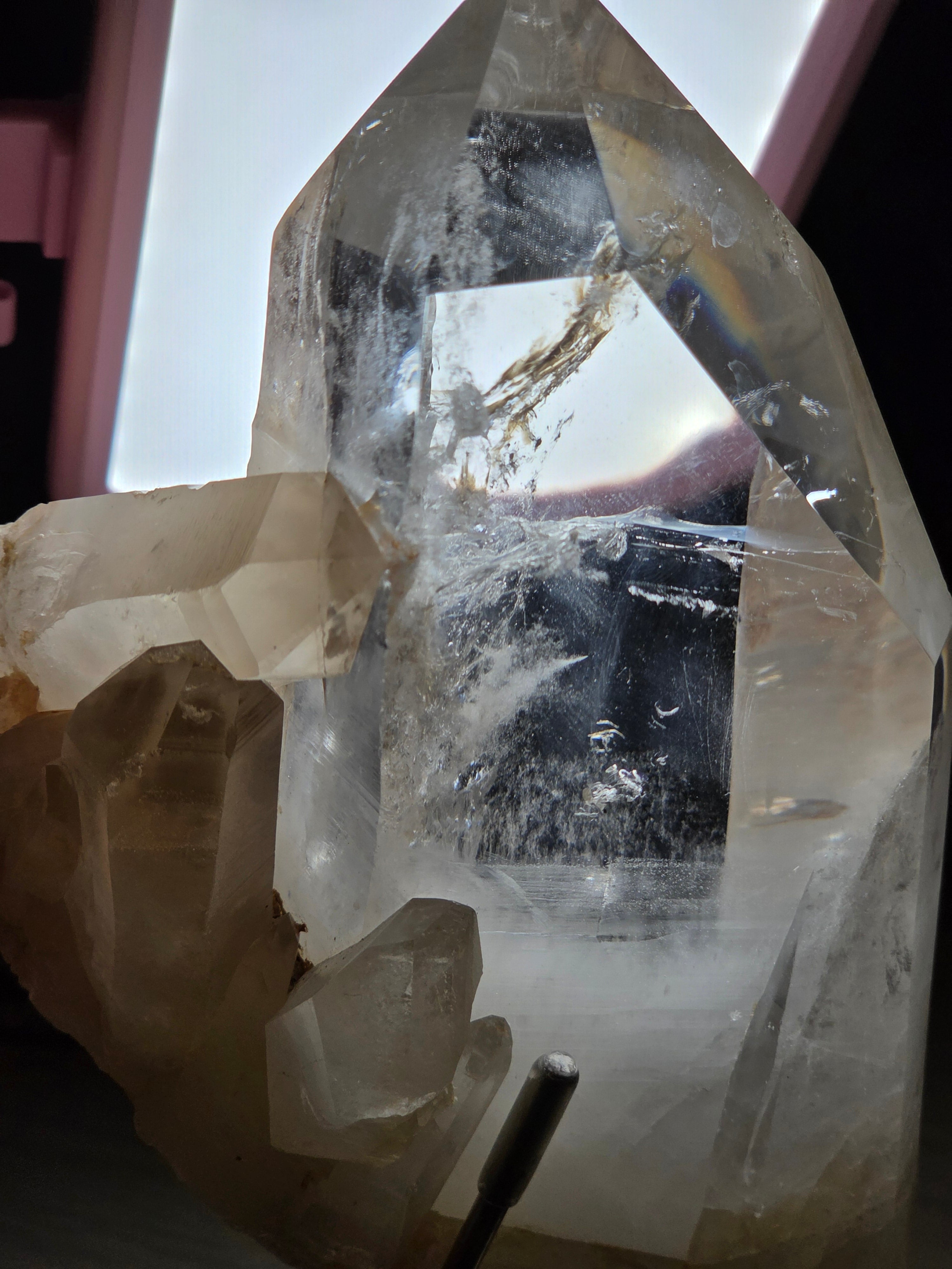 Large raw clear quartz crystal from Brazil