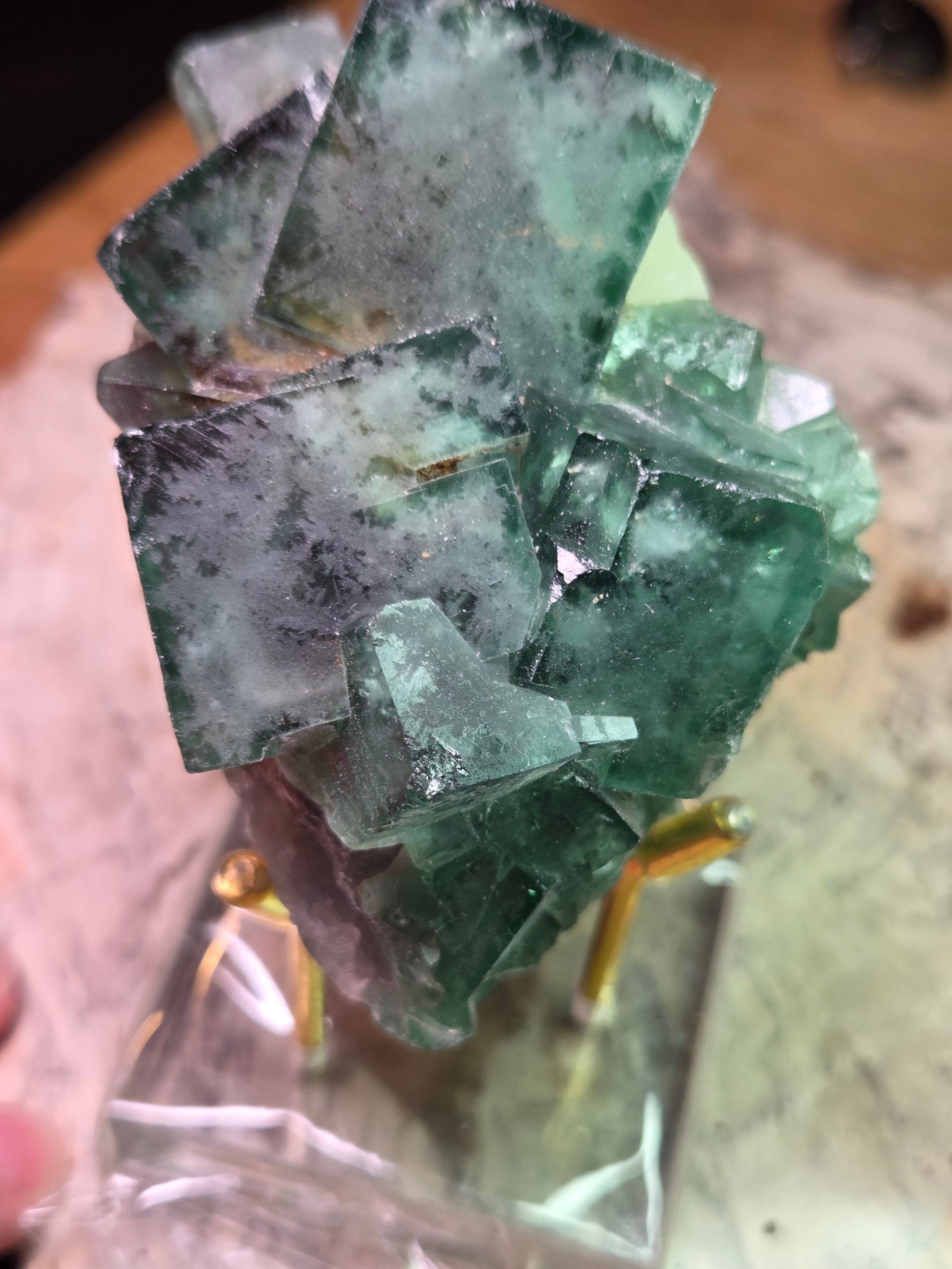 Beautiful crystal Flourite specimen with Stand