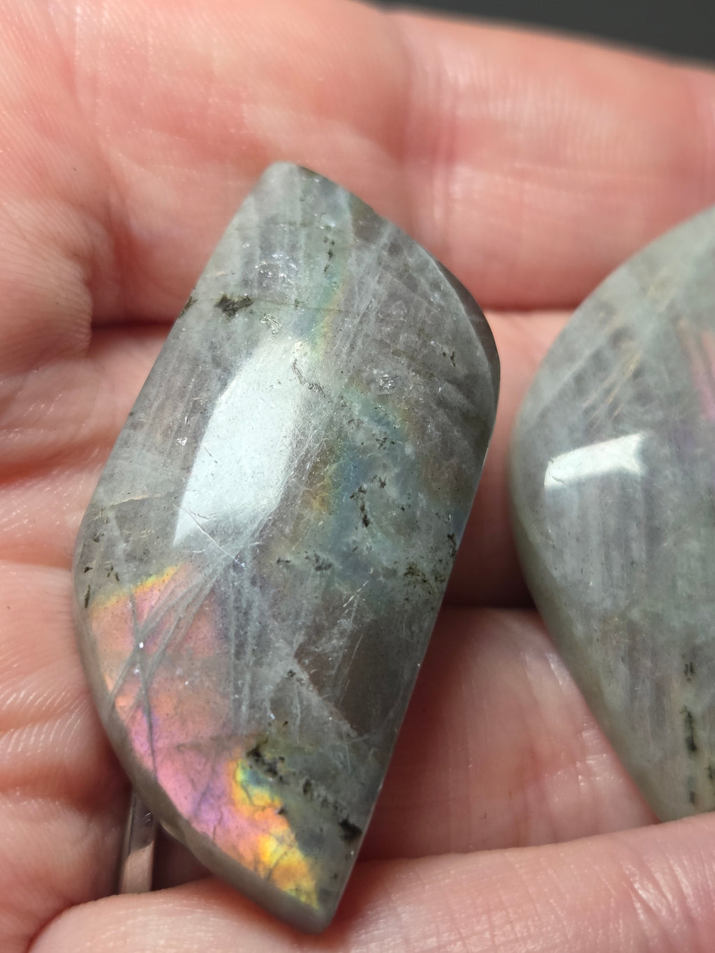 Labradorite crystal cabochon crystals set -B