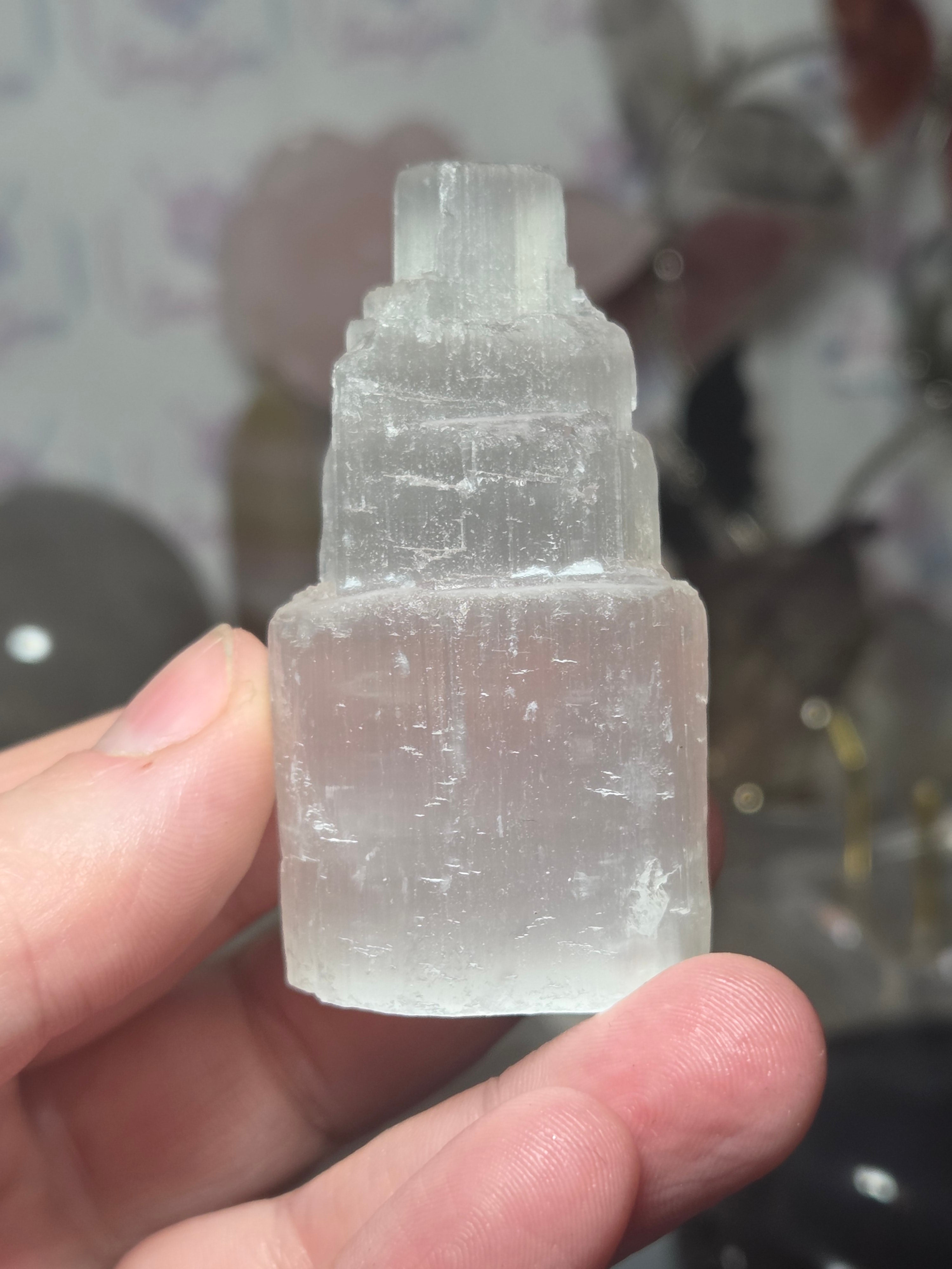 Selenite (sarin spar) crystal tower